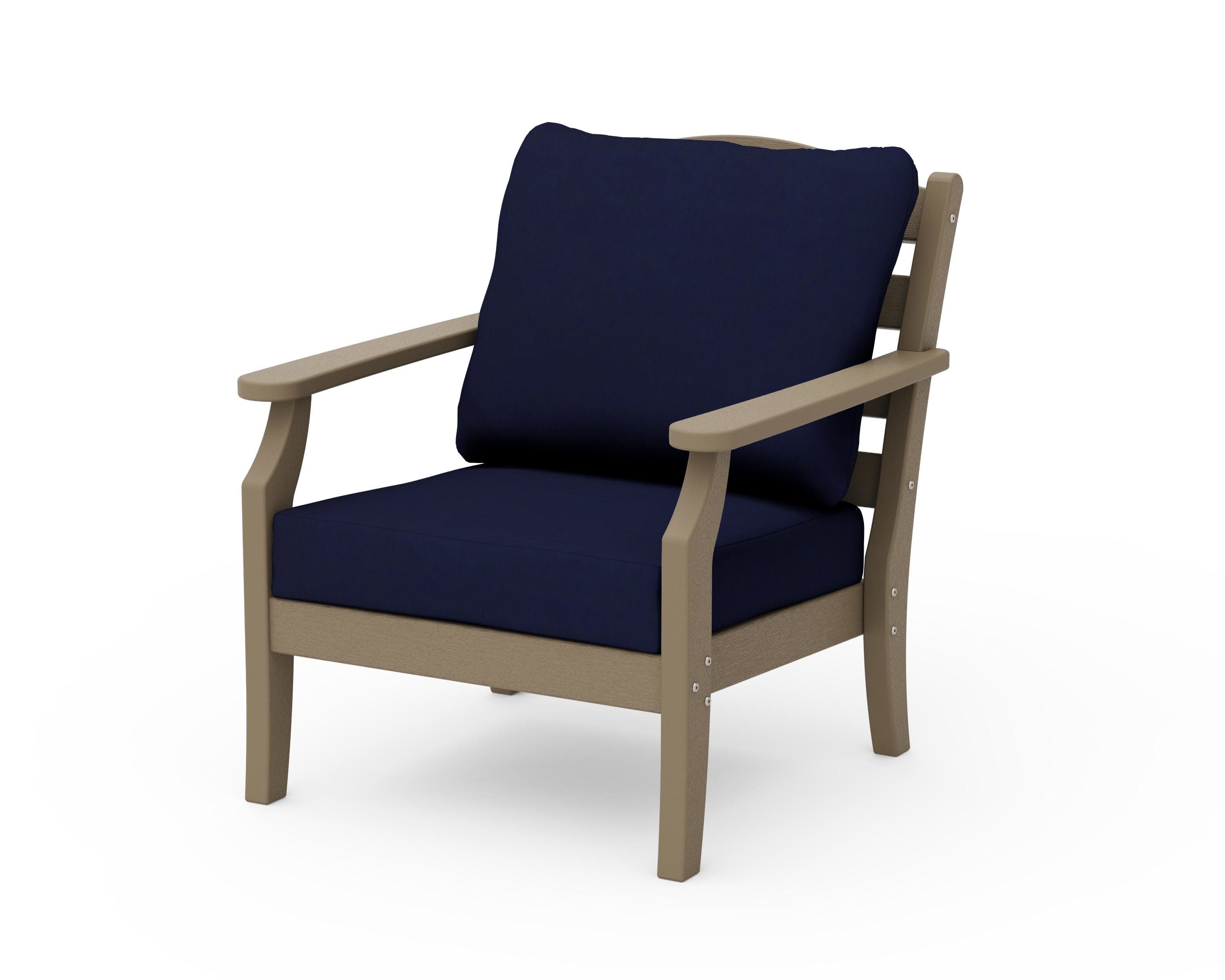 Savannah Deep Seating Chair in Vintage Sahara / Navy