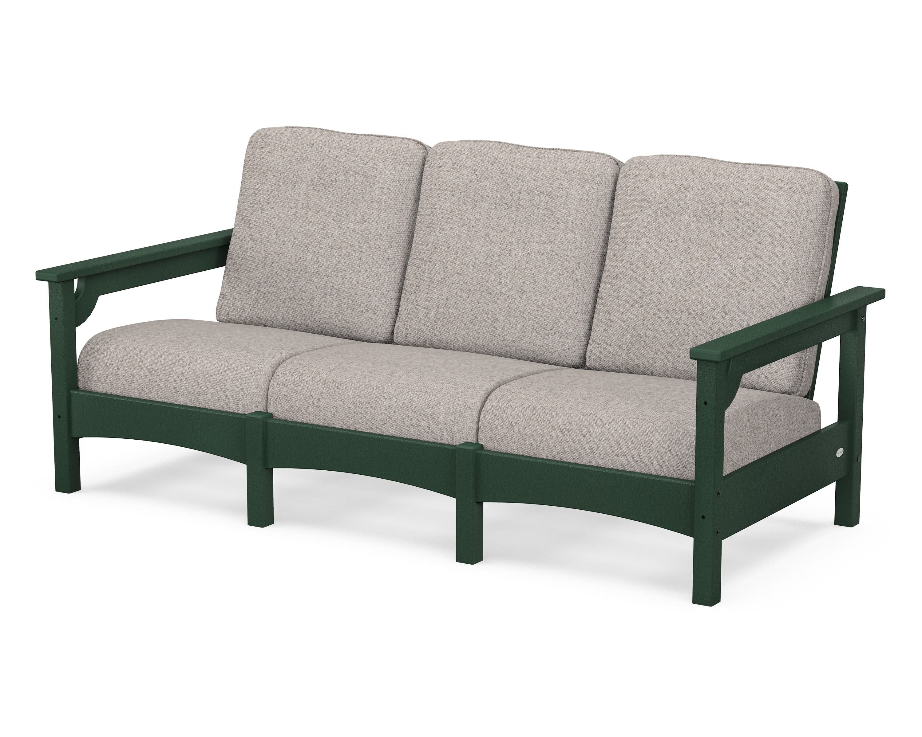 Club Sofa in Green / Weathered Tweed