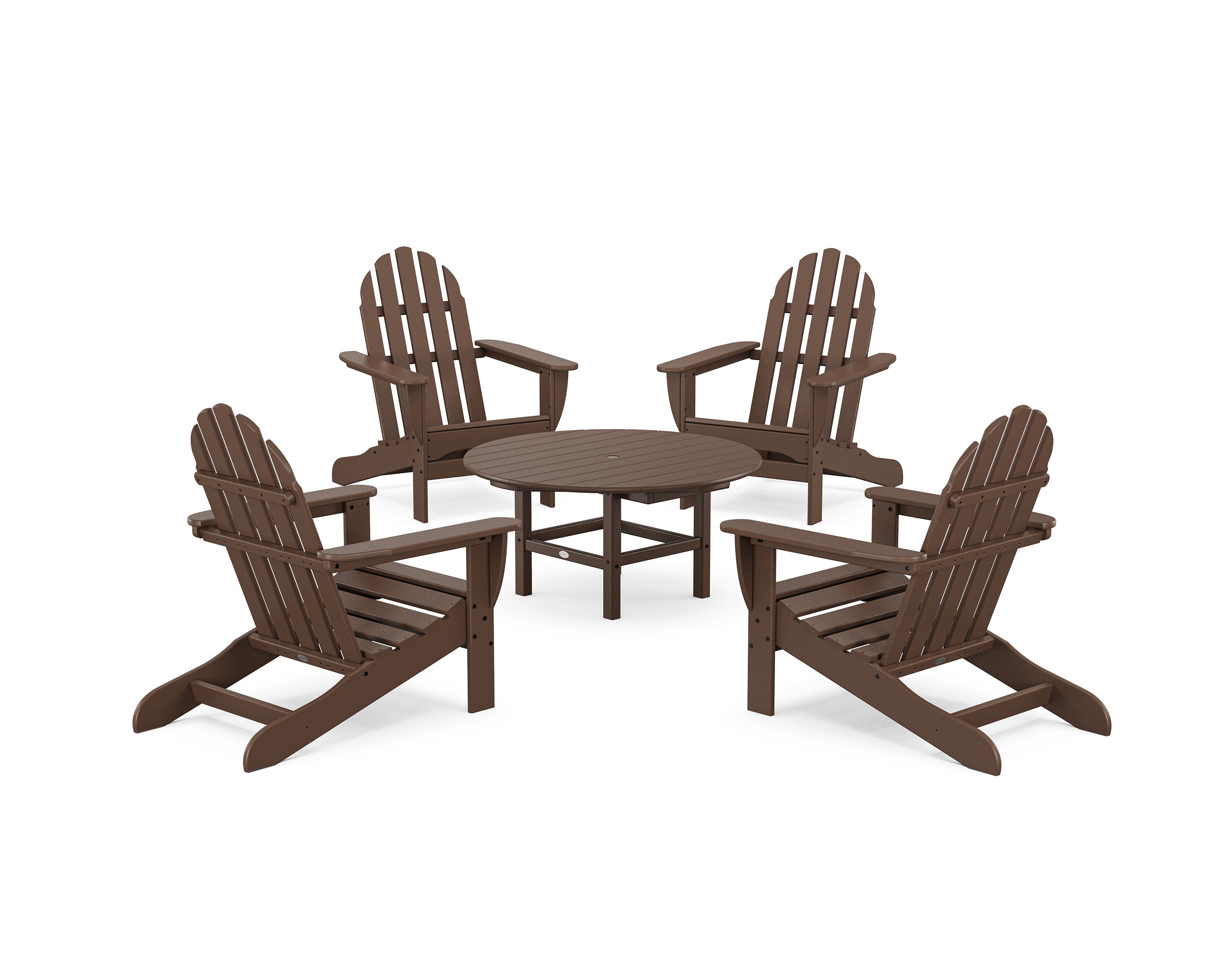 Classic Adirondack 5-Piece Conversation Set in Mahogany