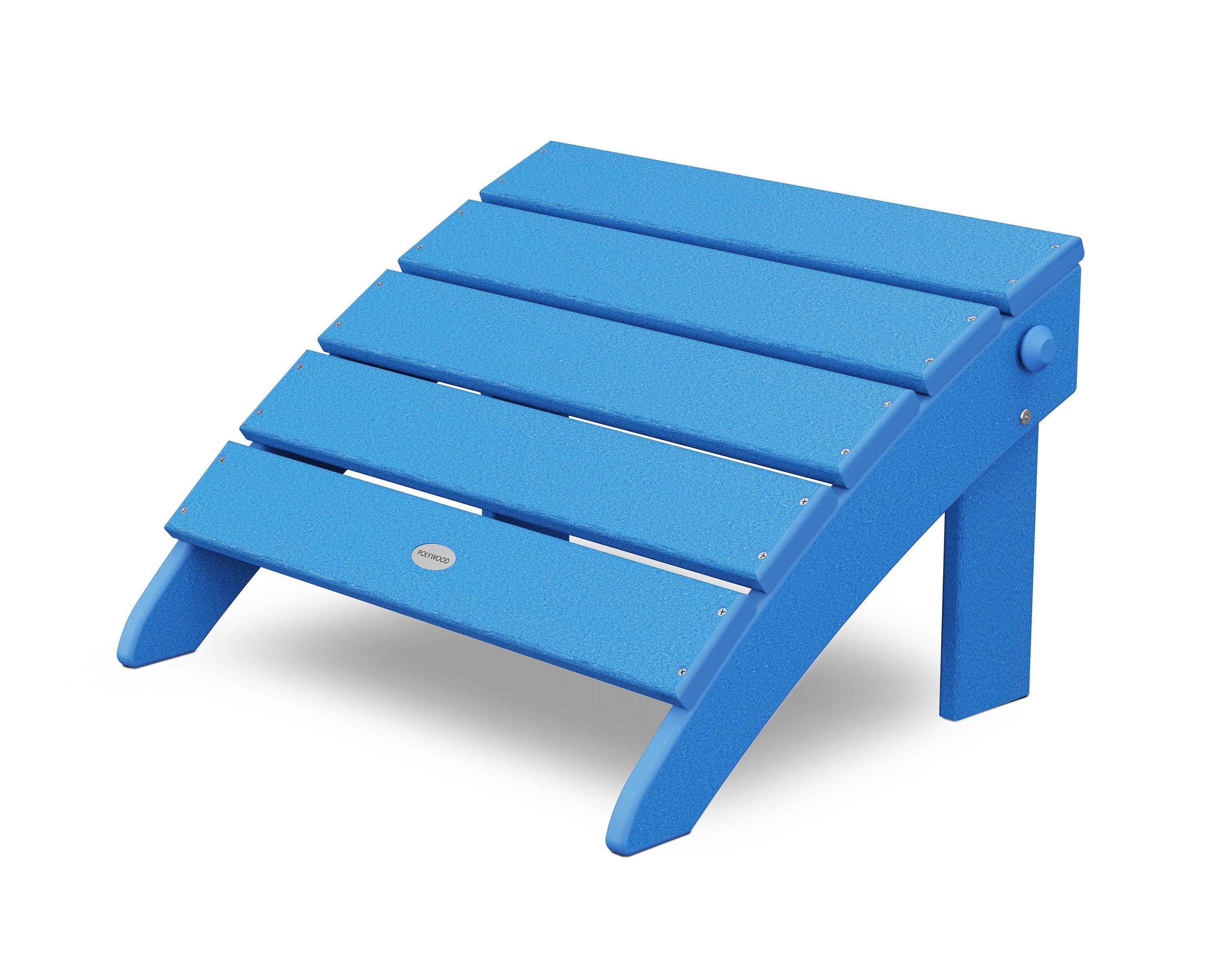 Classic Oversized Adirondack Folding Ottoman in Pacific Blue