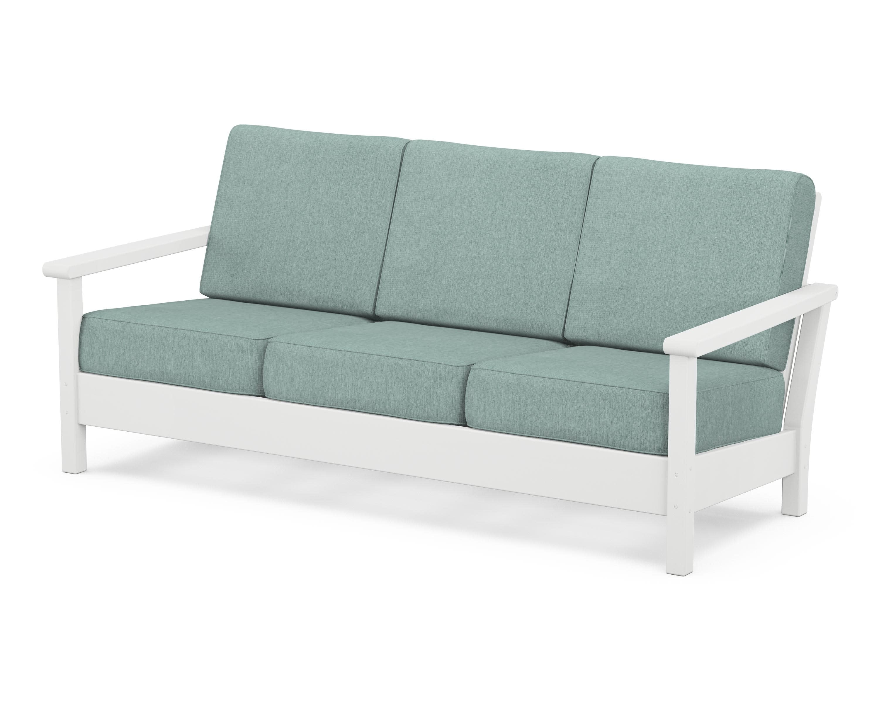 Harbour Deep Seating Sofa in White / Glacier Spa
