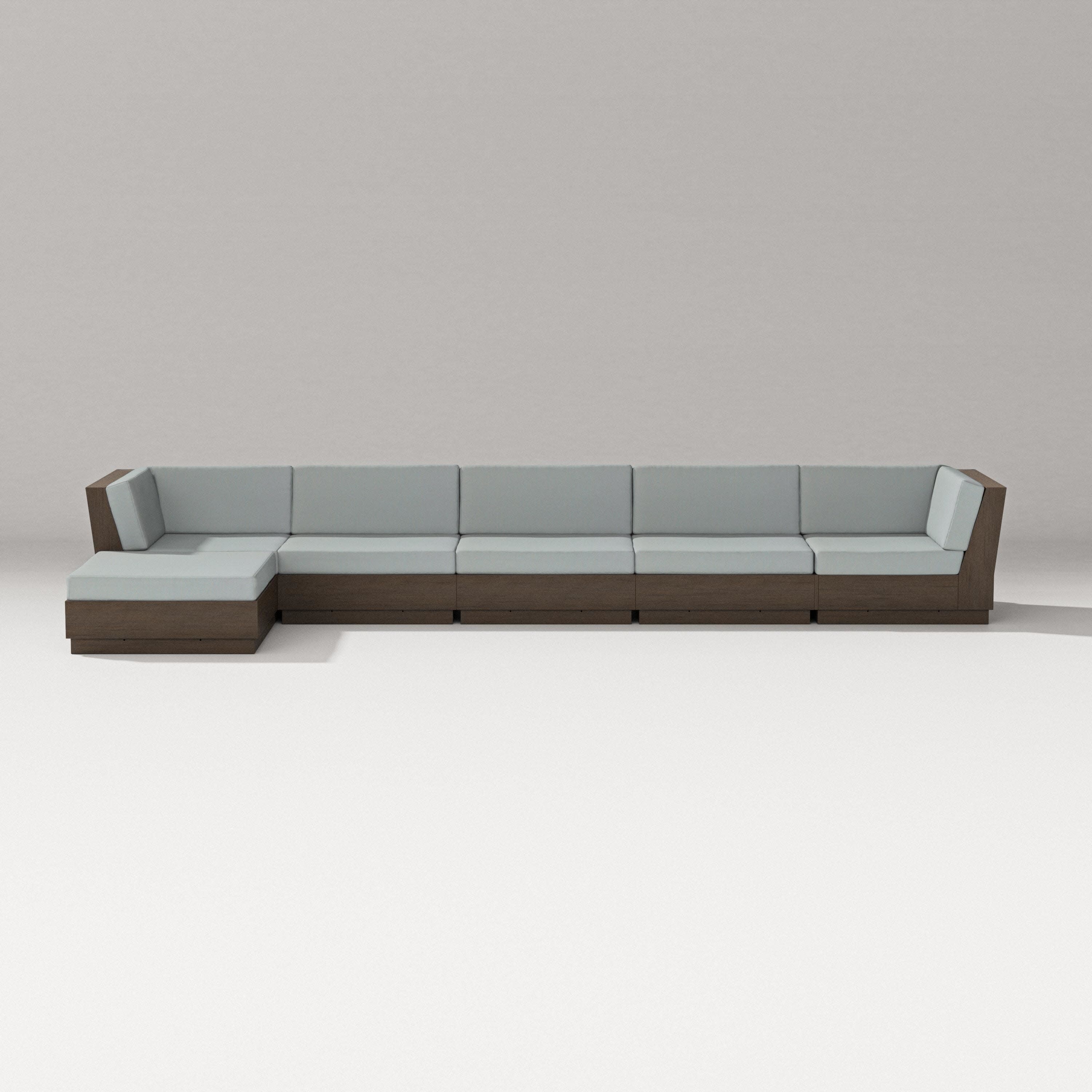 Elevate 6-Piece Chaise Sectional in Kona / Spa