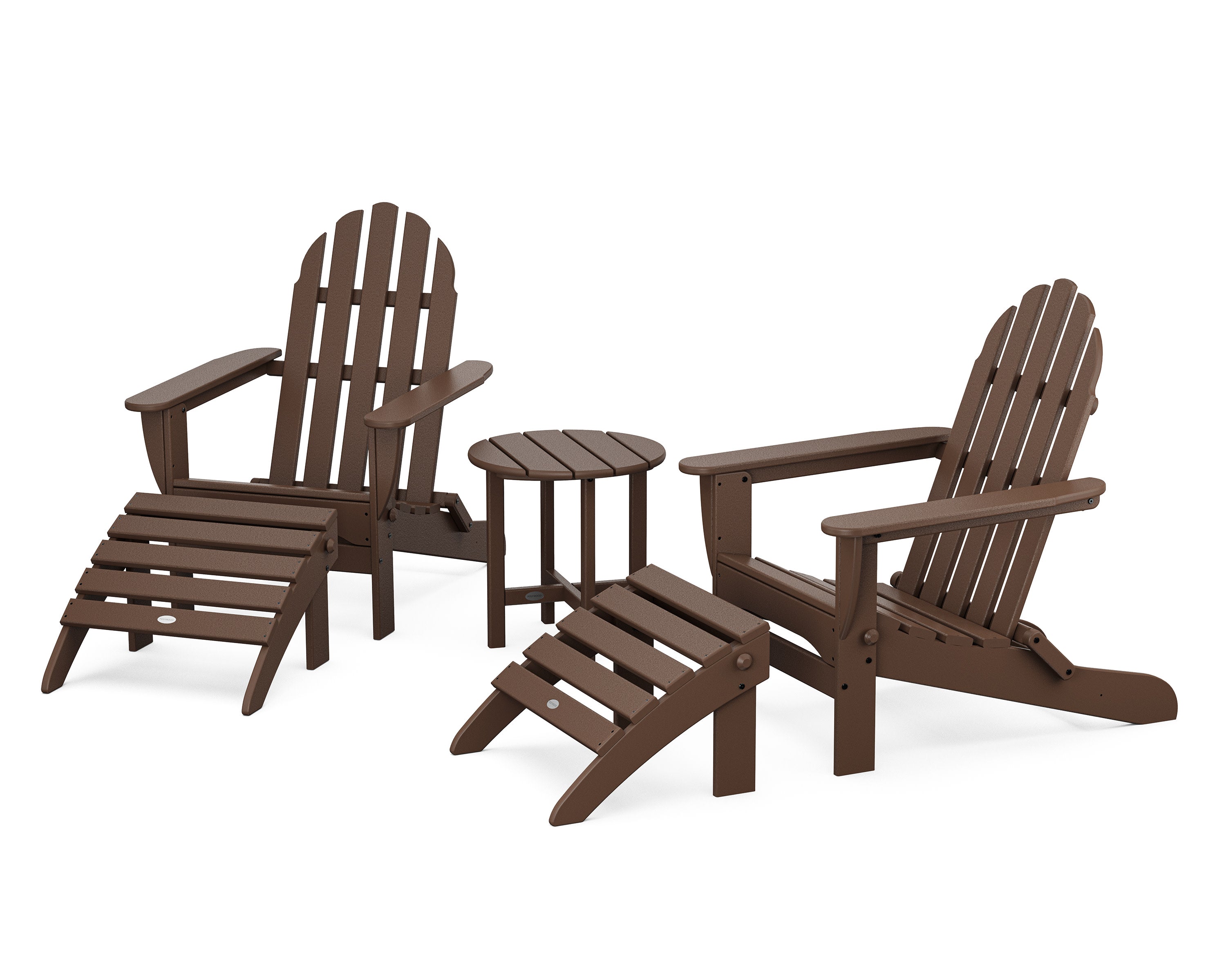 Classic Adirondack 5-Piece Casual Set in Mahogany