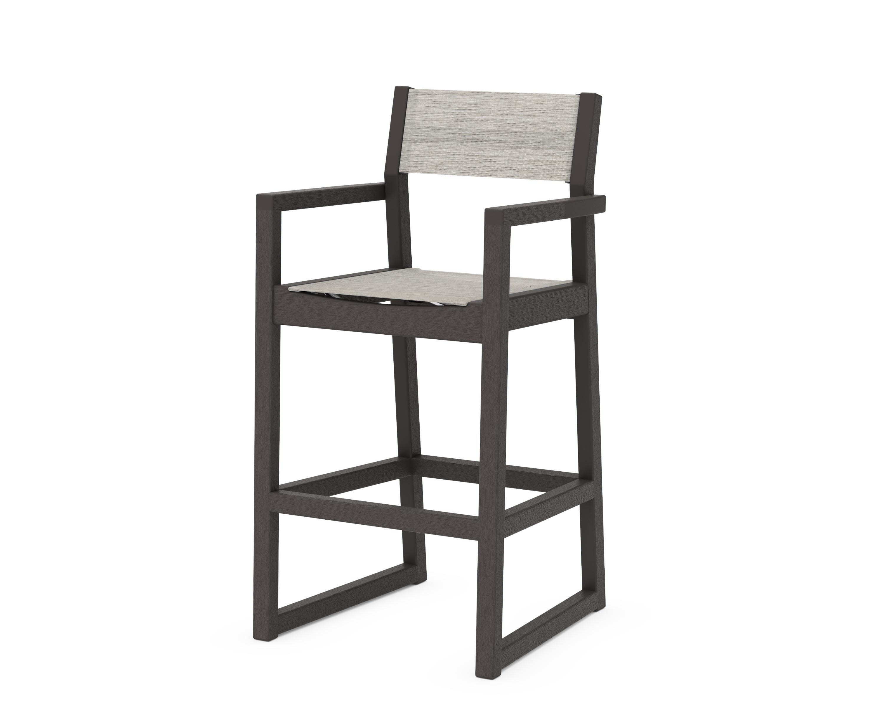 EDGE Sling Bar Arm Chair in Vintage Coffee / Birch Sling