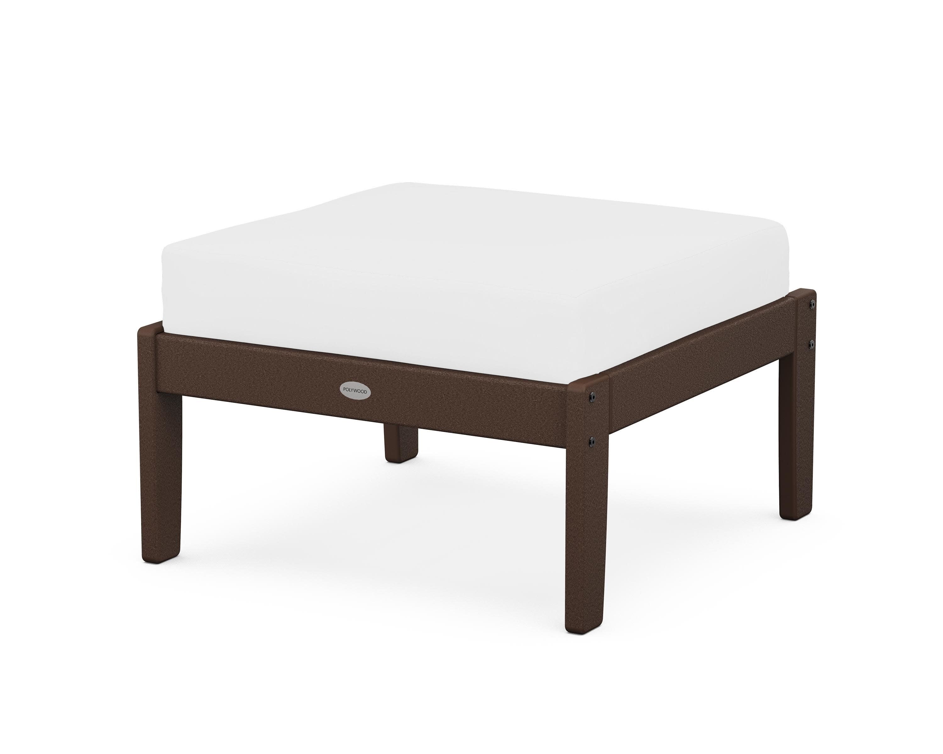 Braxton Deep Seating Ottoman in Mahogany / Natural