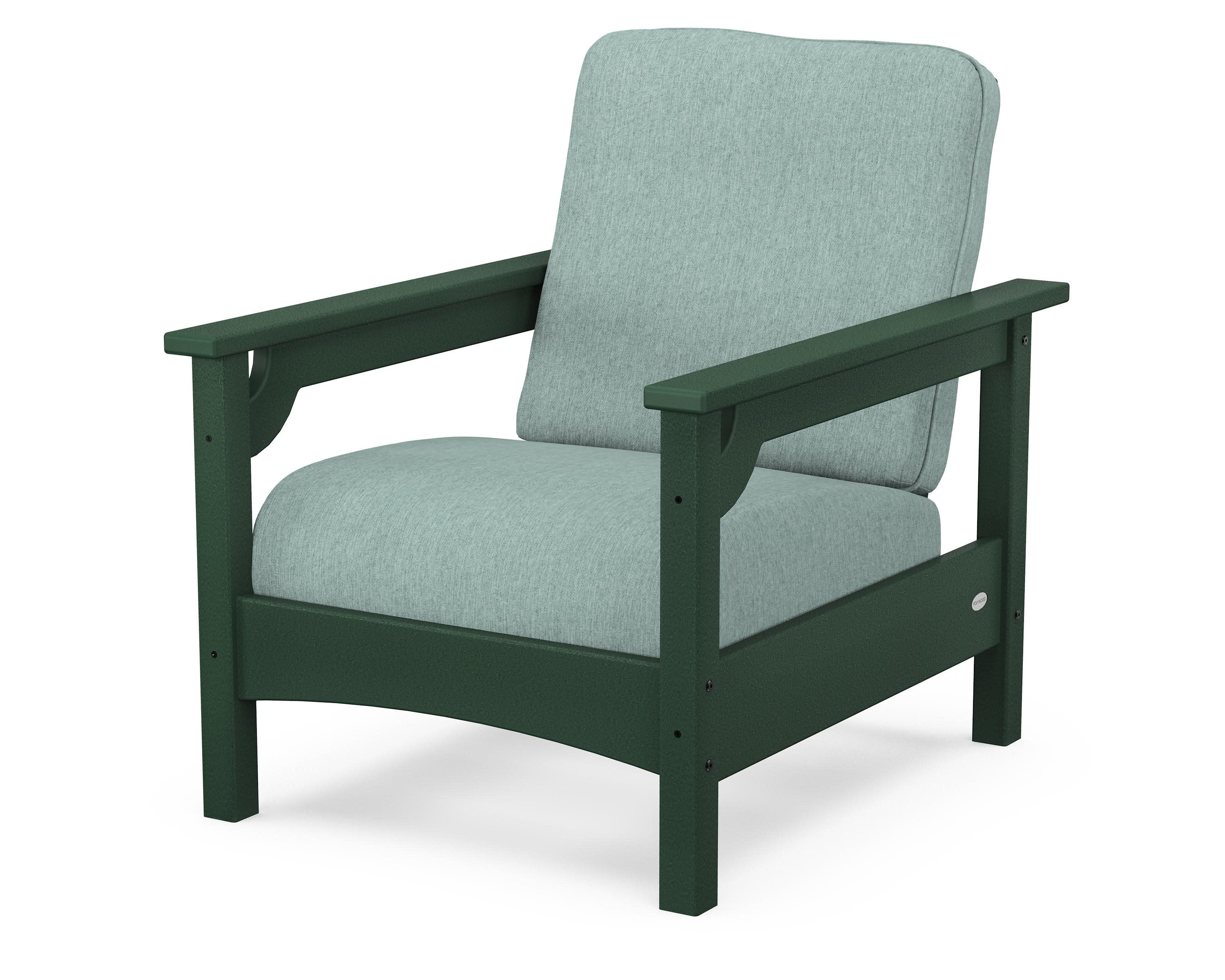 Club Chair in Green / Glacier Spa