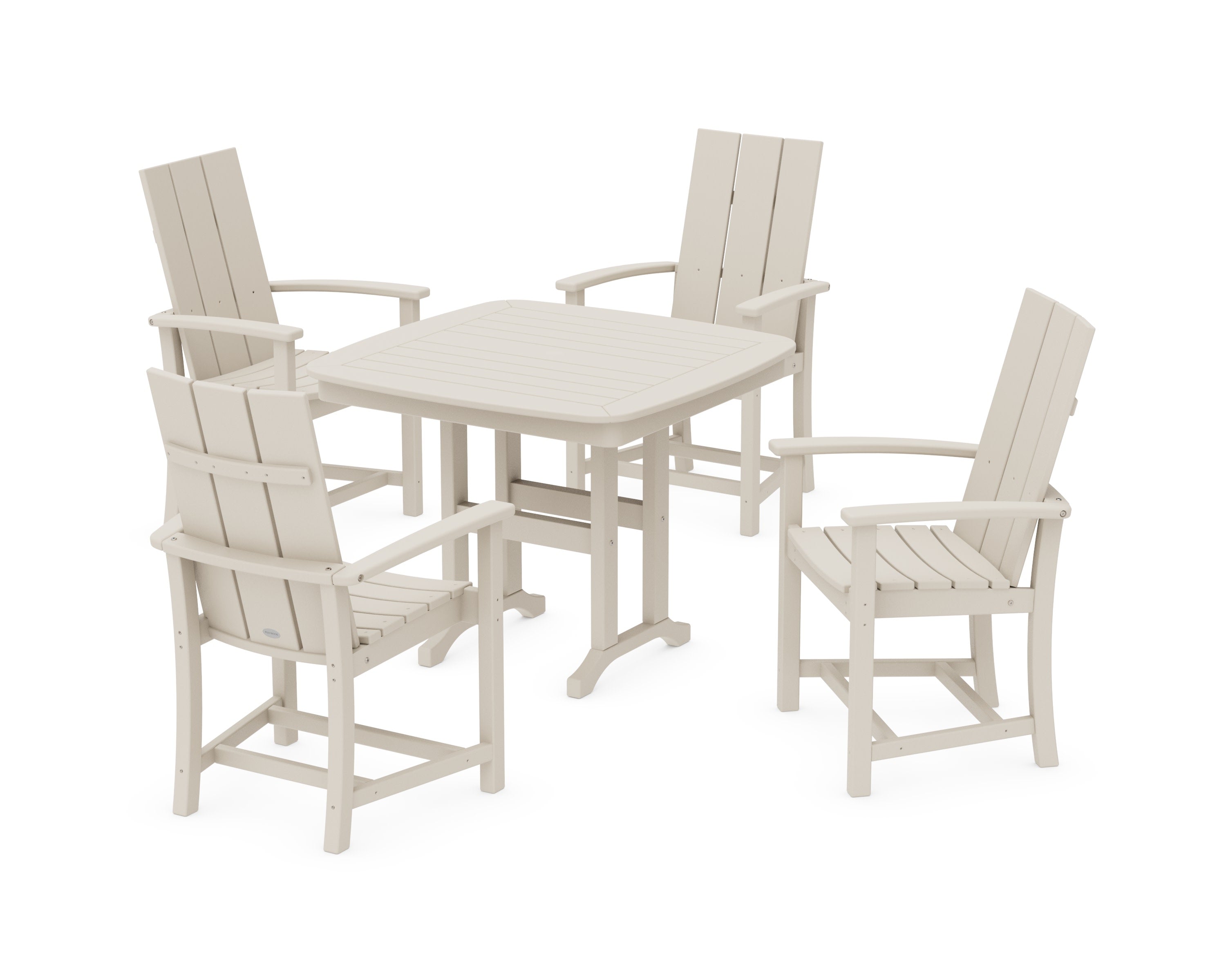 Modern Adirondack 5-Piece Dining Set in Sand