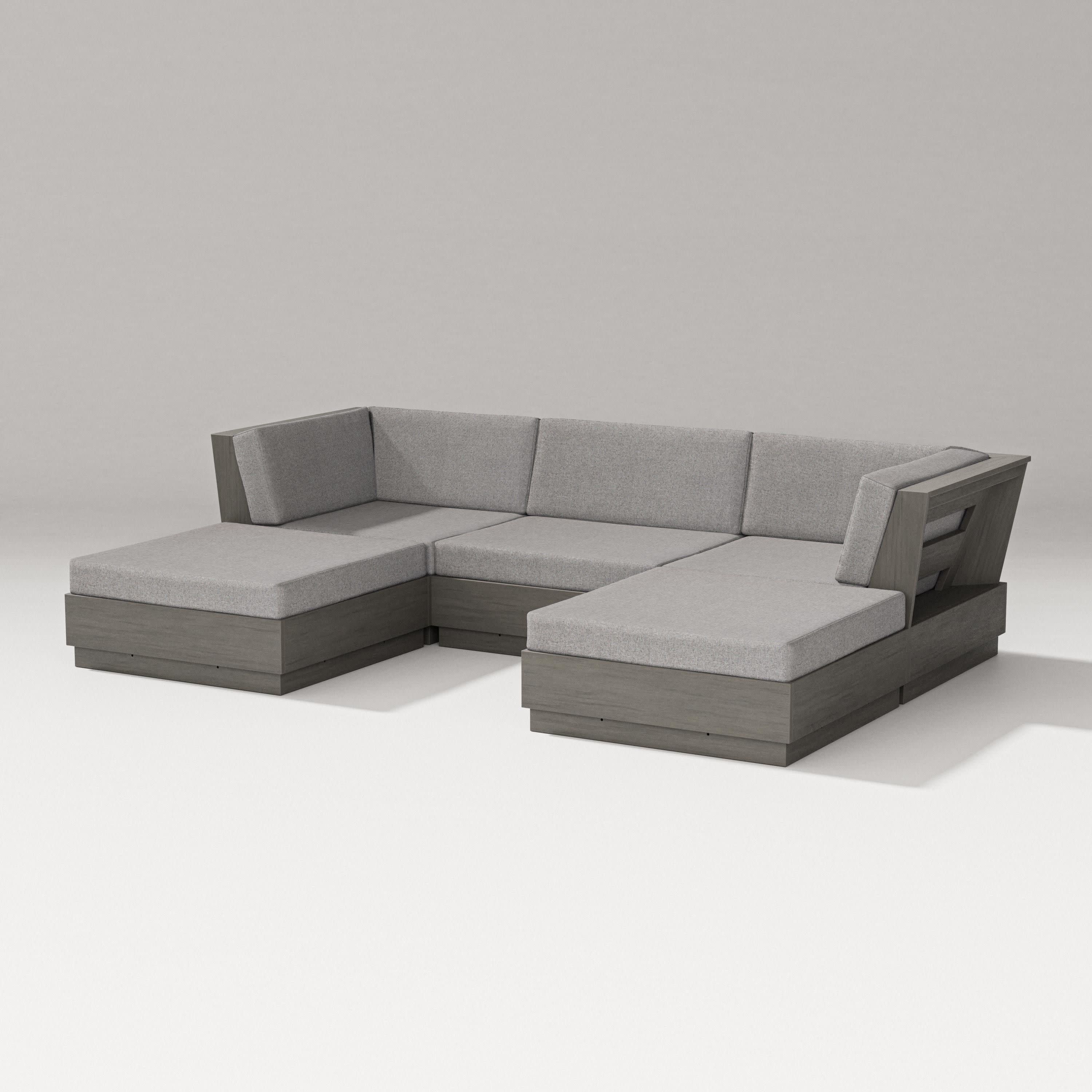 Elevate Double Chaise Sectional in Driftwood / Grey Mist