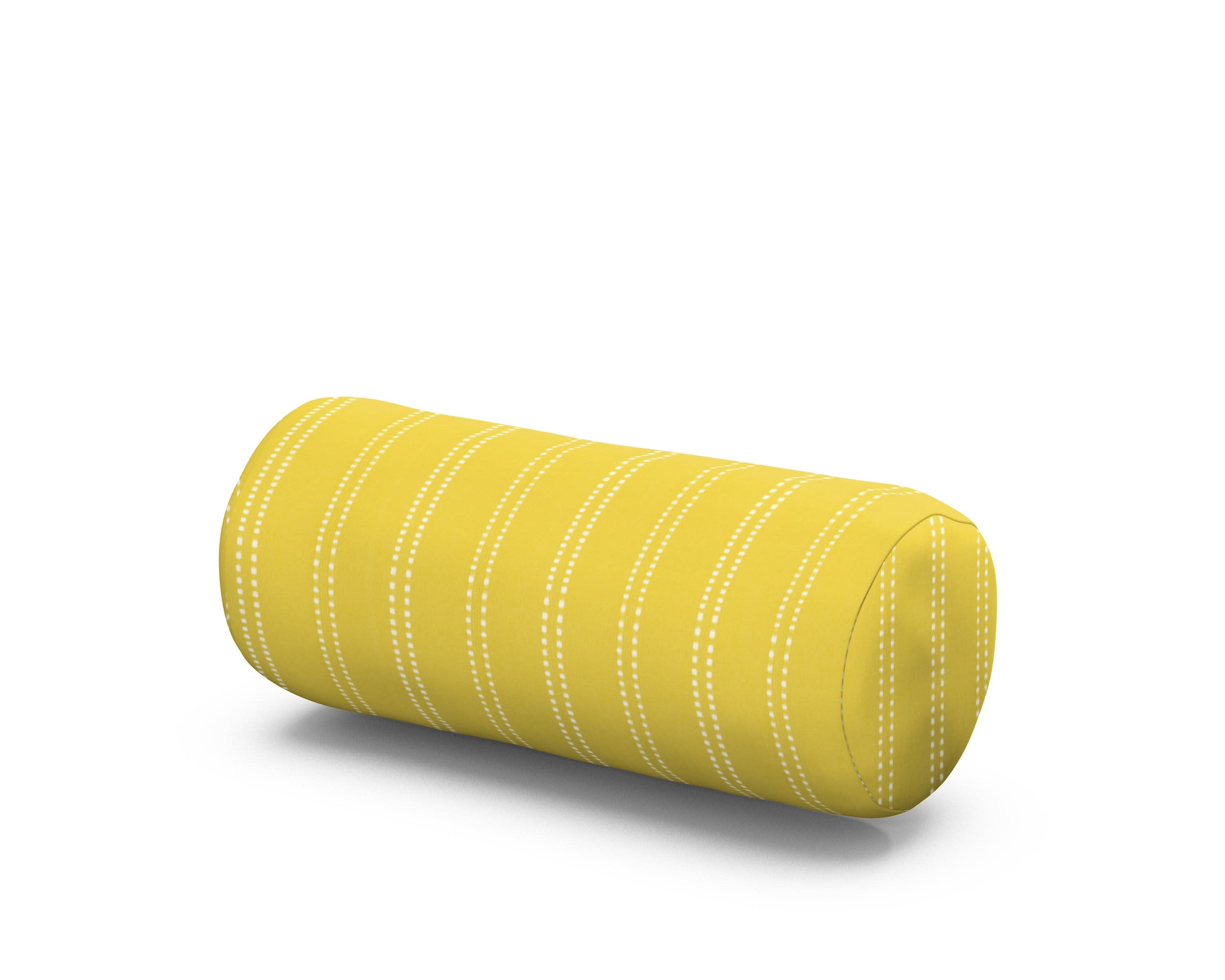 Outdoor Bolster Pillow in Stitch Canary