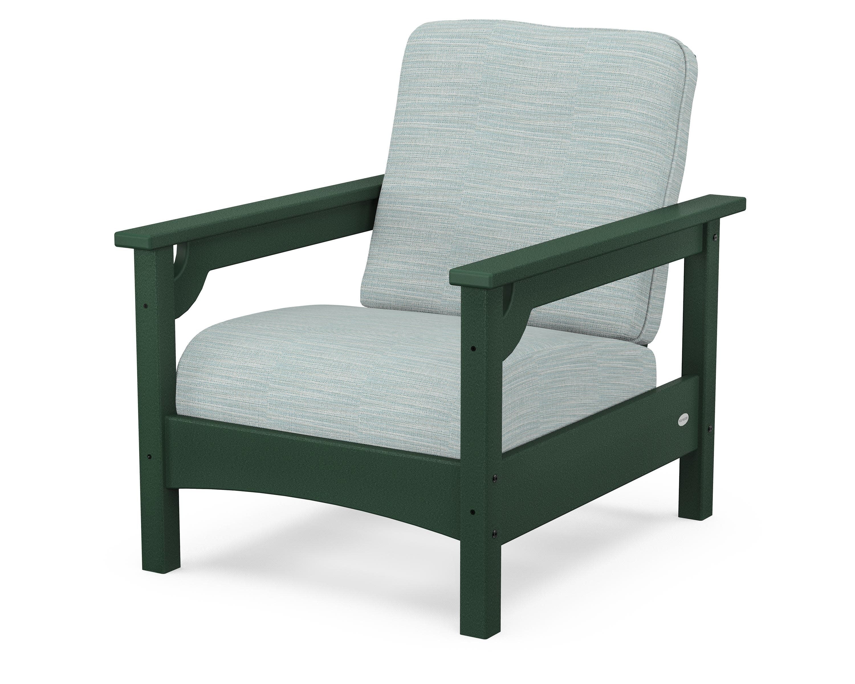Club Chair in Green / Soothe Mist