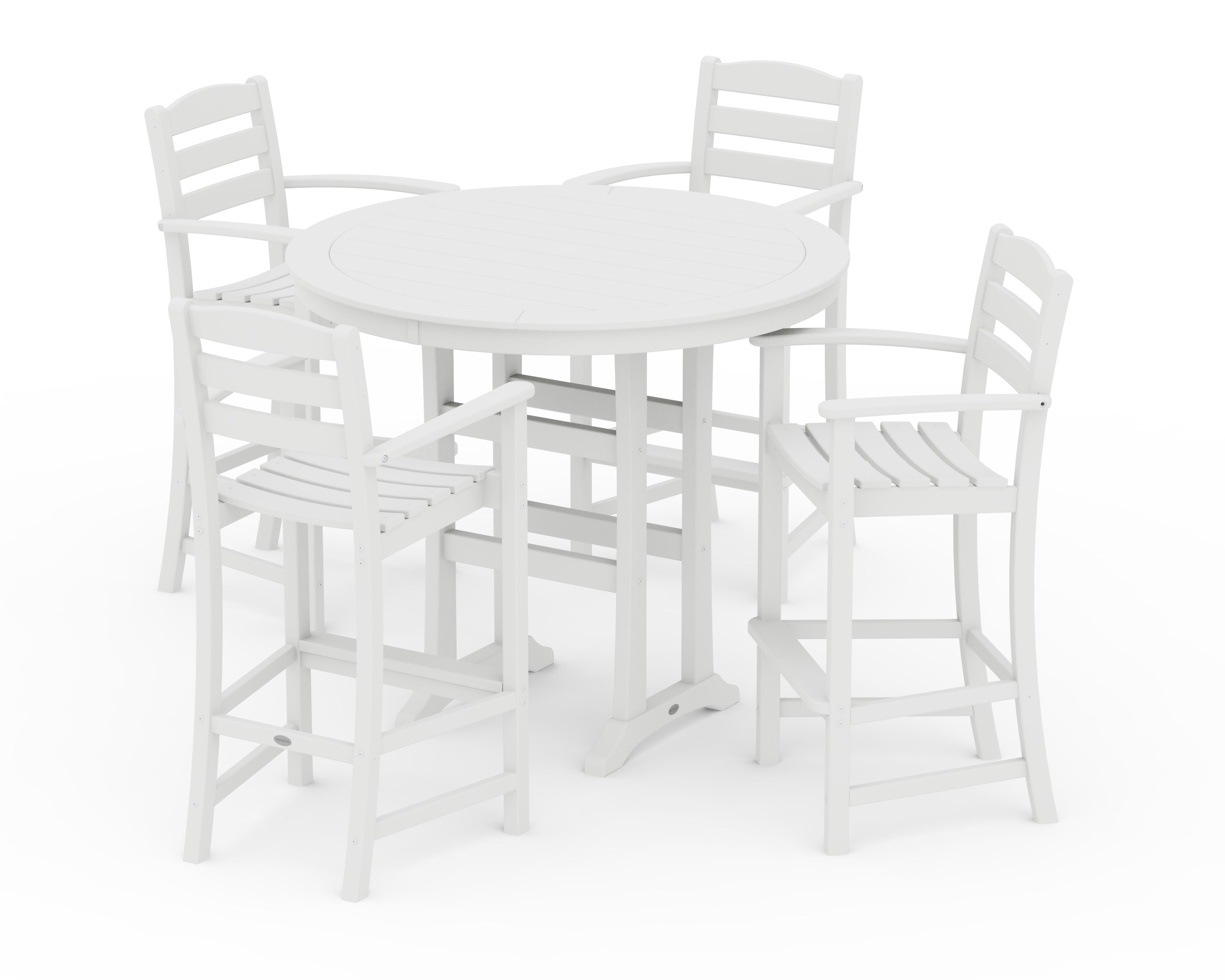La Casa Caf 5-Piece Bar Dining Set in White