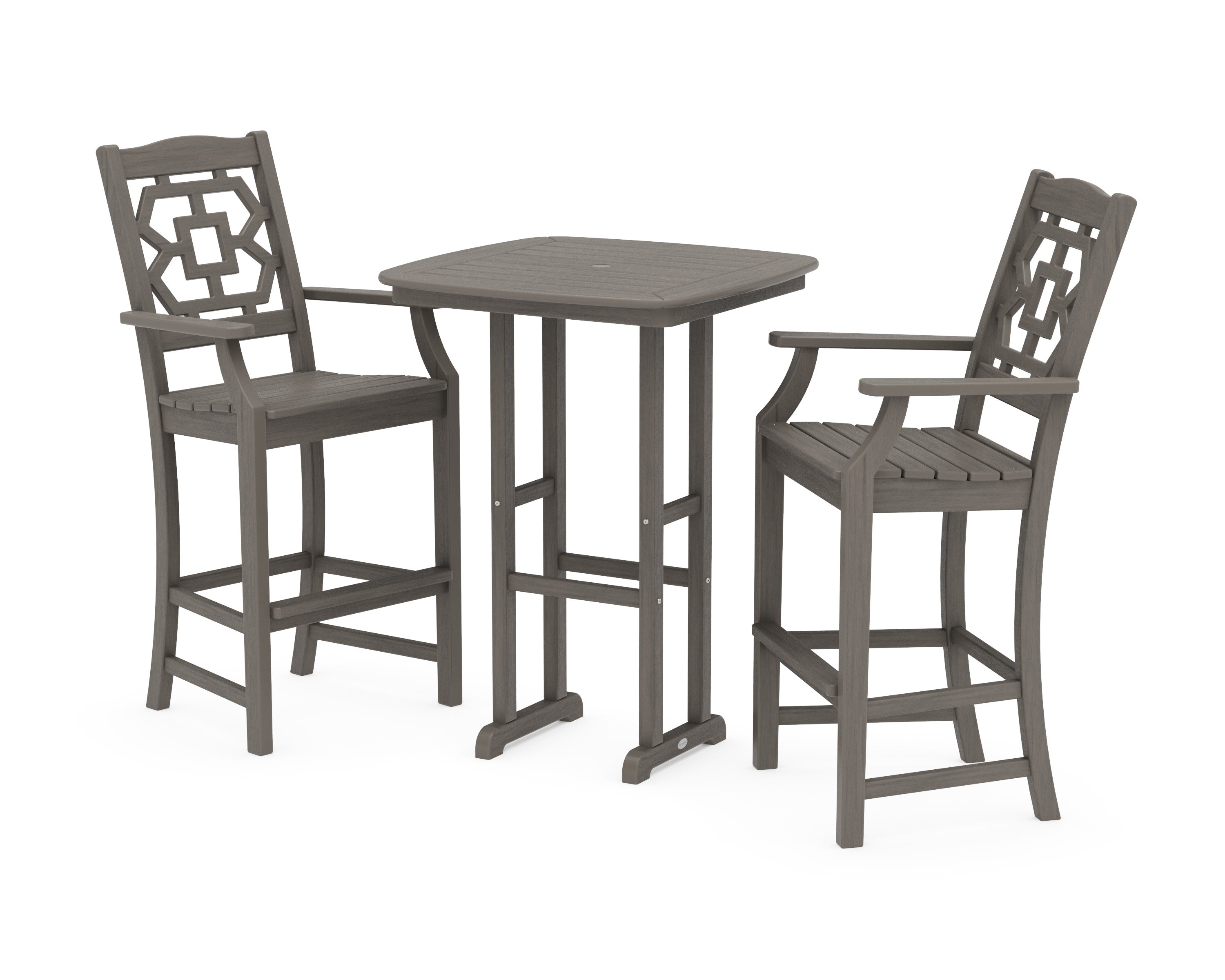 Chinoiserie 3-Piece Bar Set in Driftwood