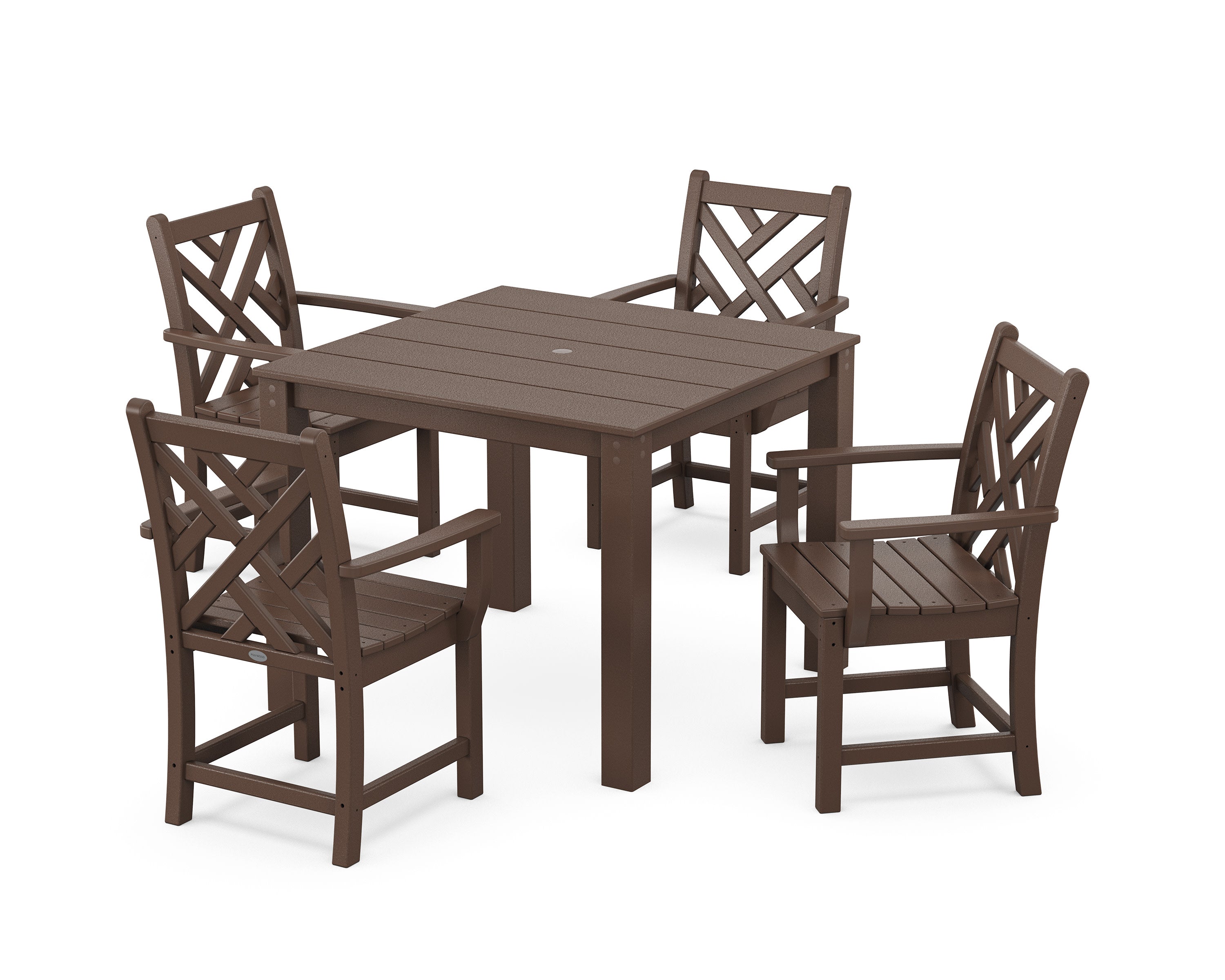 Chippendale 5-Piece Parsons Dining Set in Mahogany