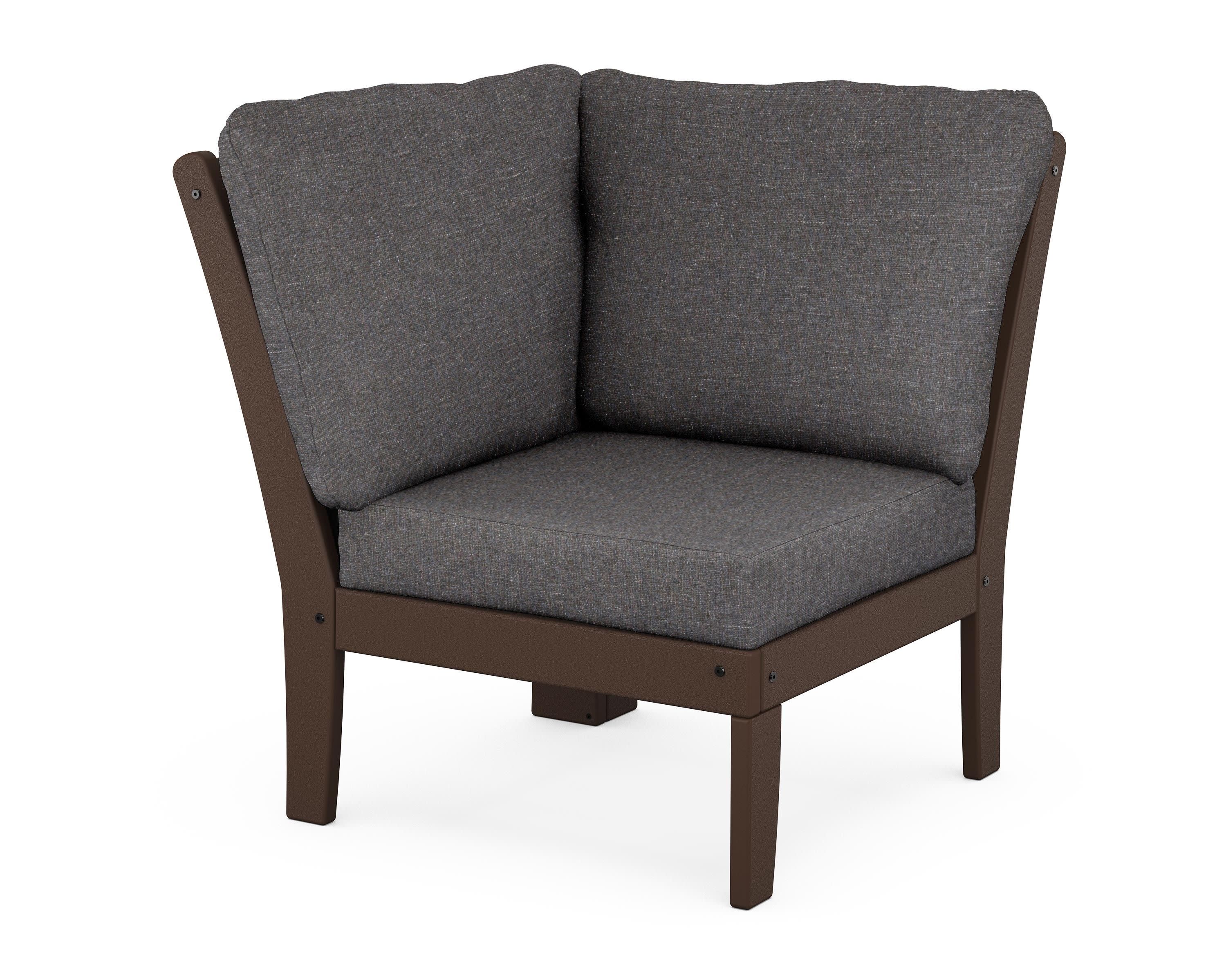 Braxton Modular Corner Chair in Mahogany / Ash Charcoal