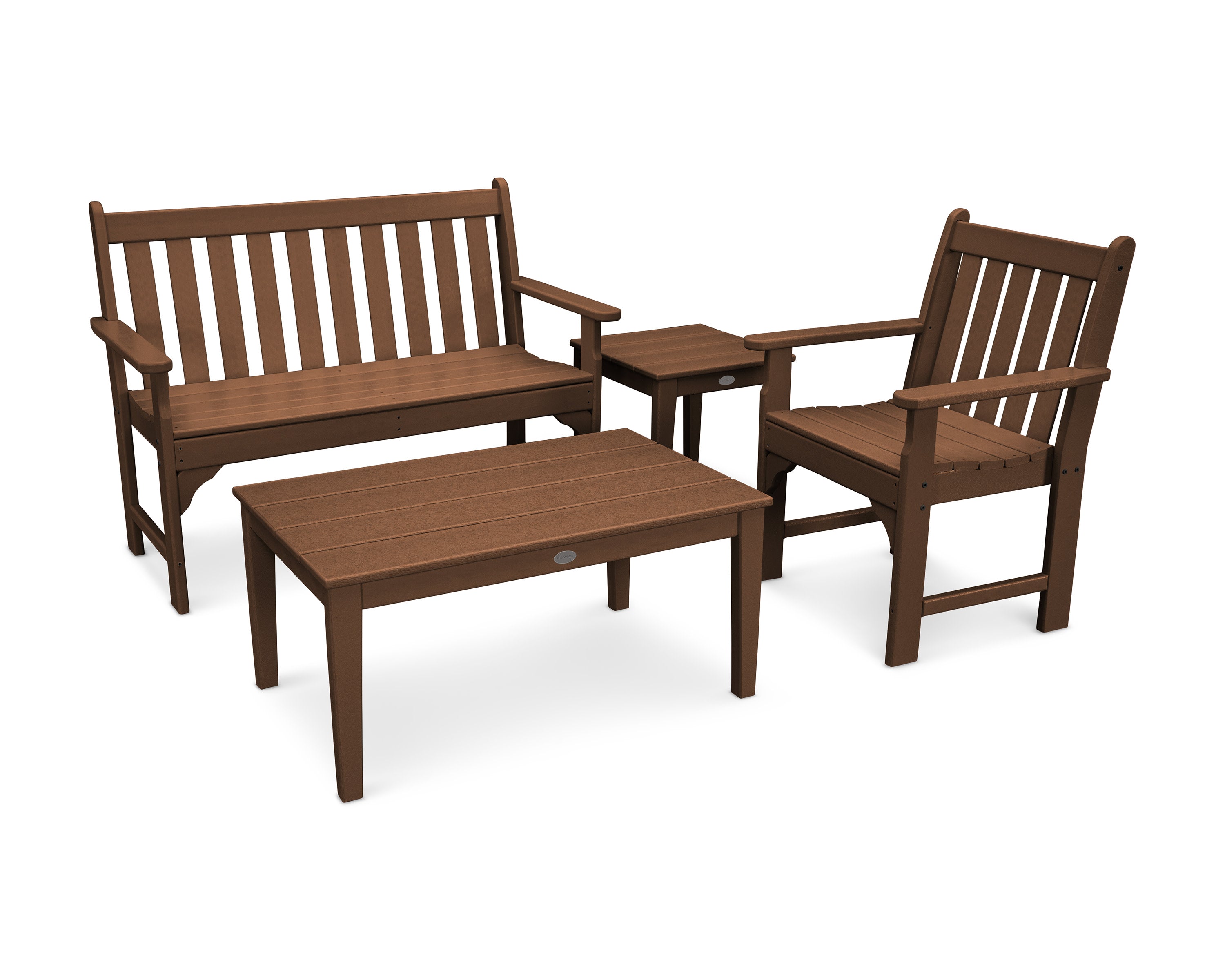 Vineyard 4-Piece Bench Seating Set in Teak