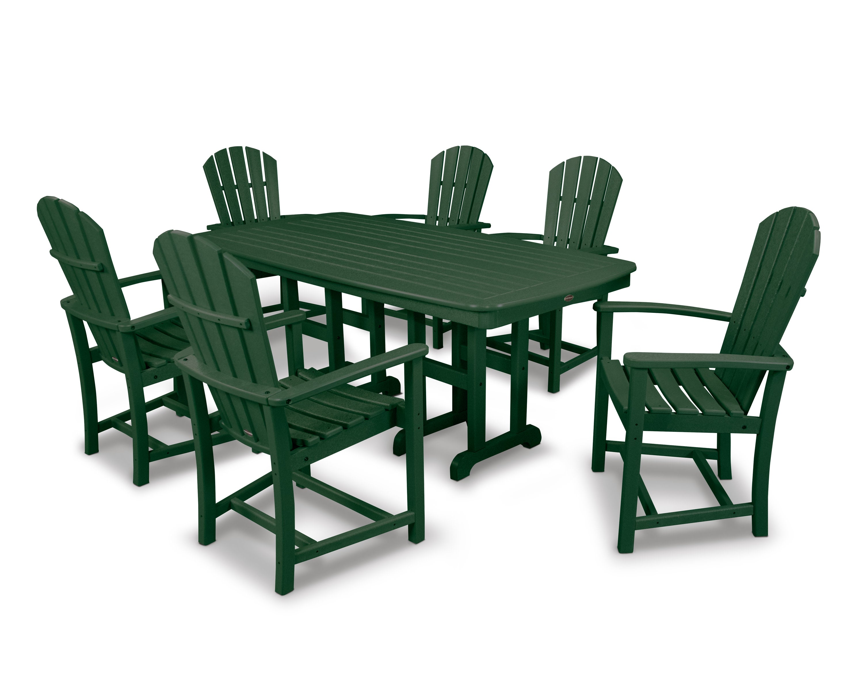Palm Coast 7-Piece Dining Set in Green