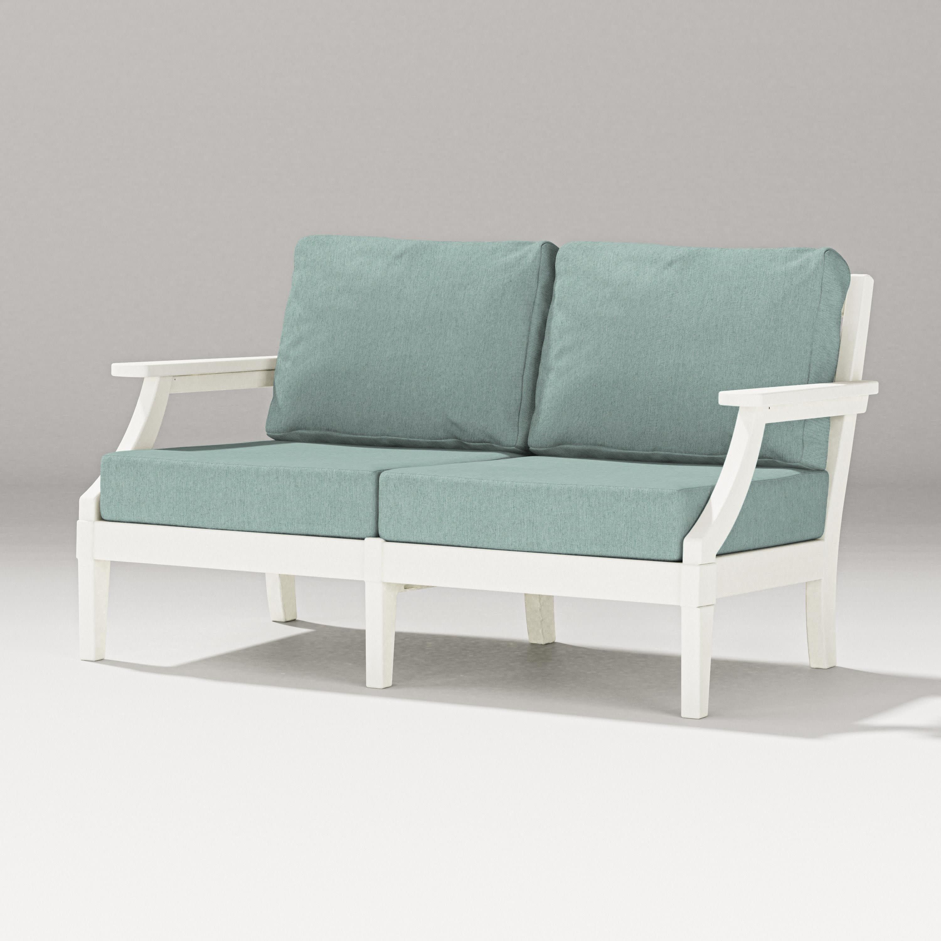 Estate Loveseat in Vintage White / Glacier Spa