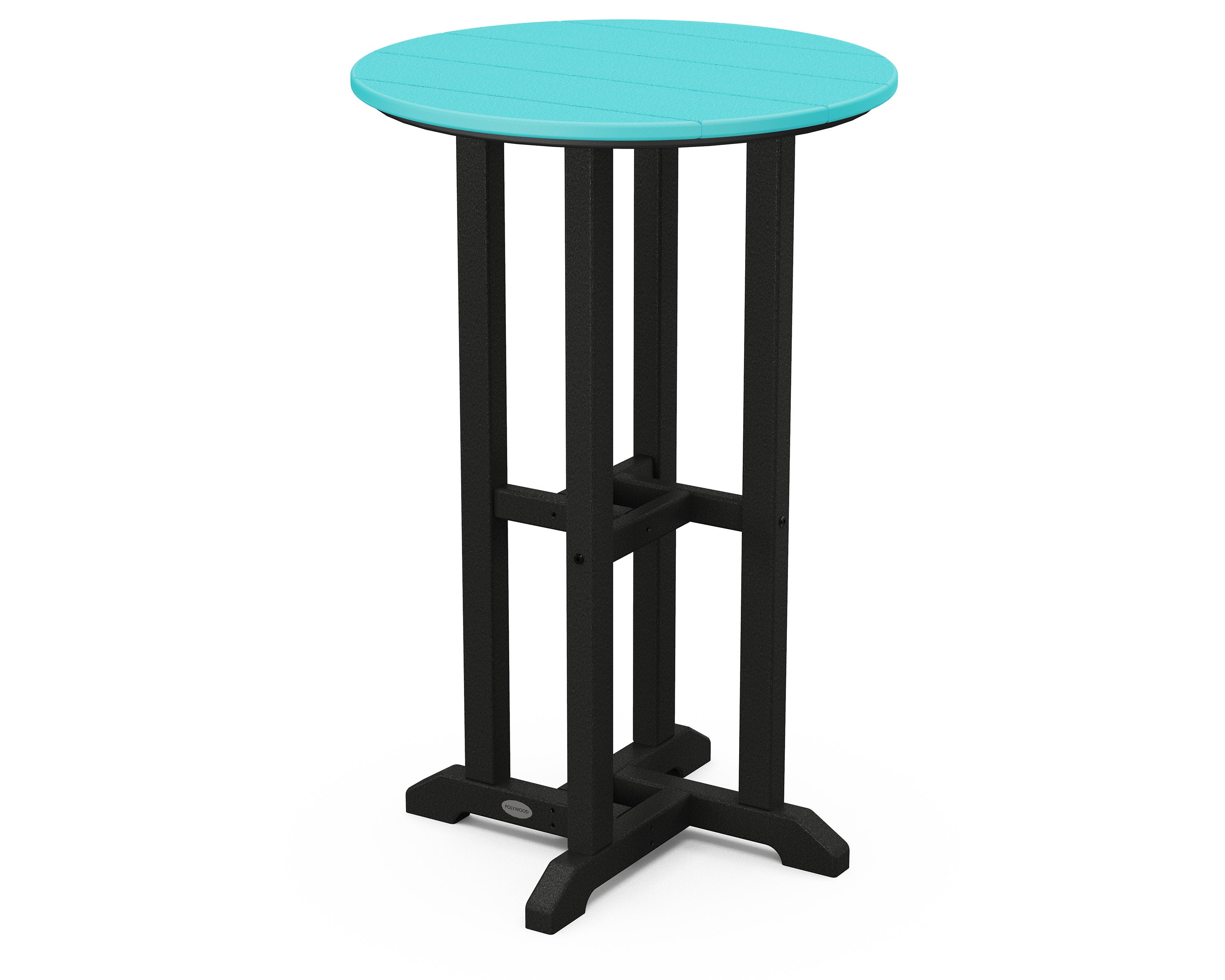 Contempo 24" Round Counter Table in Black / Aruba
