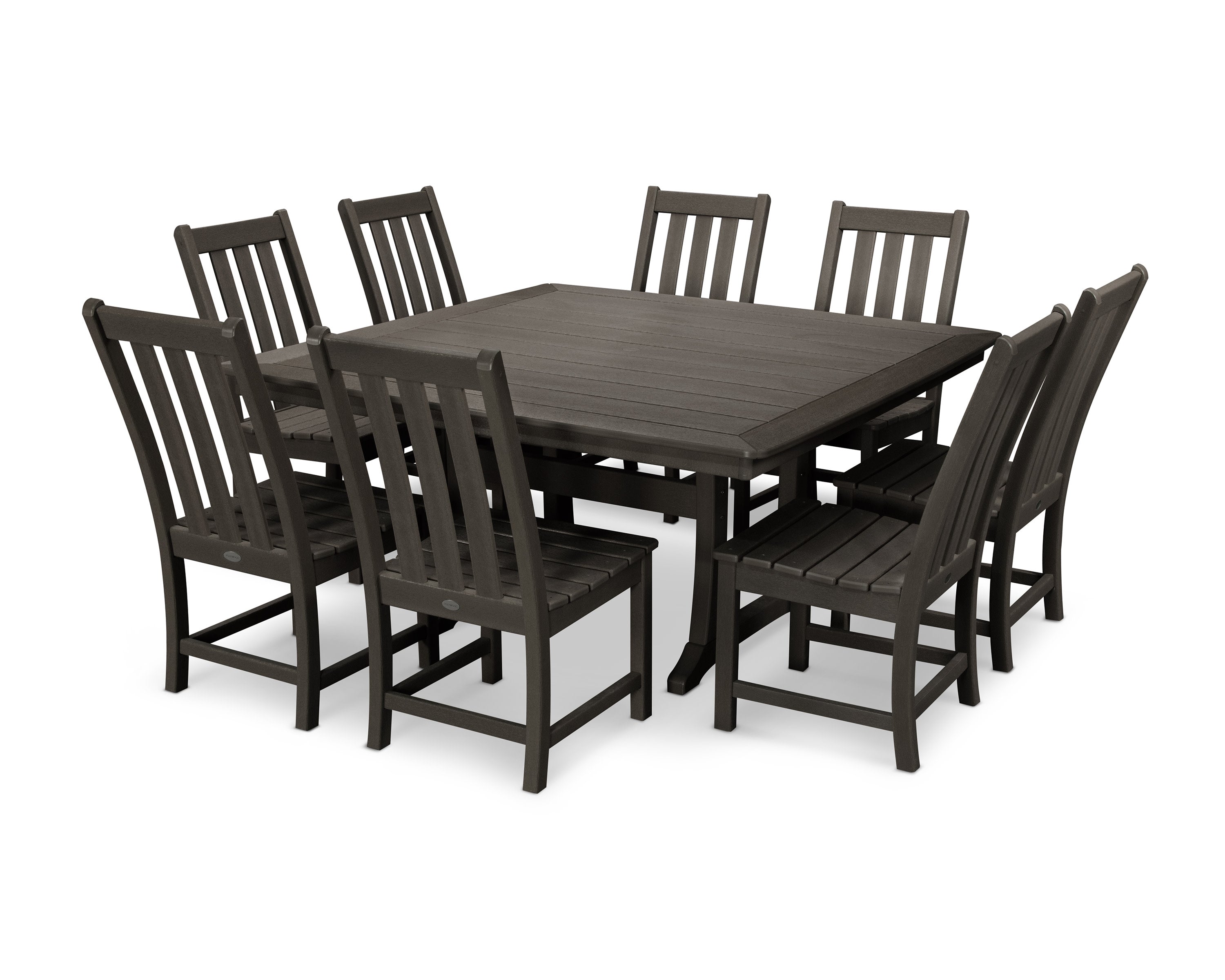Vineyard 9-Piece Dining Set in Vintage Coffee