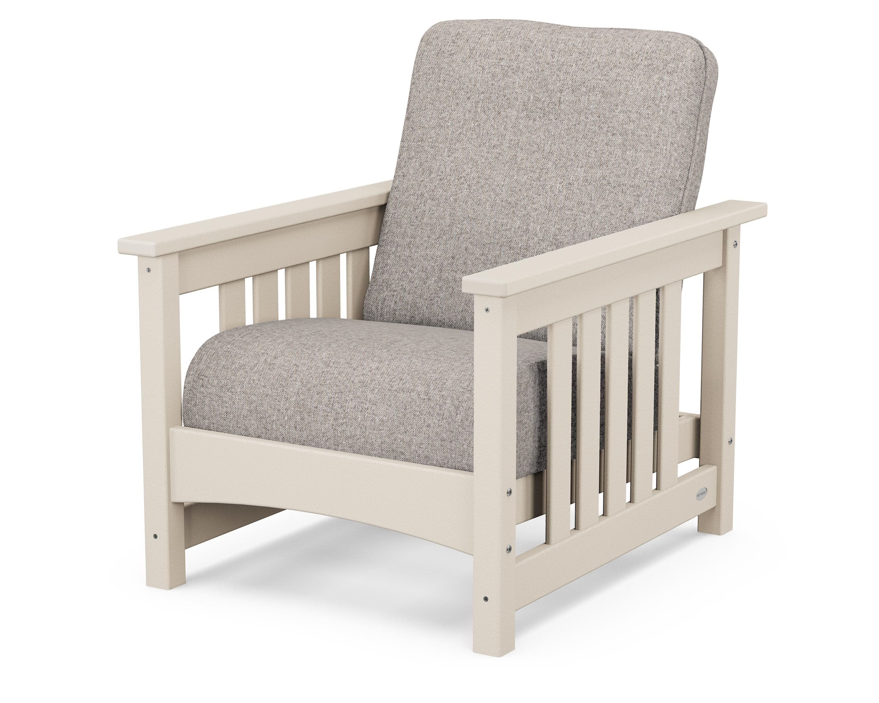 Club Mission Chair in Sand / Weathered Tweed
