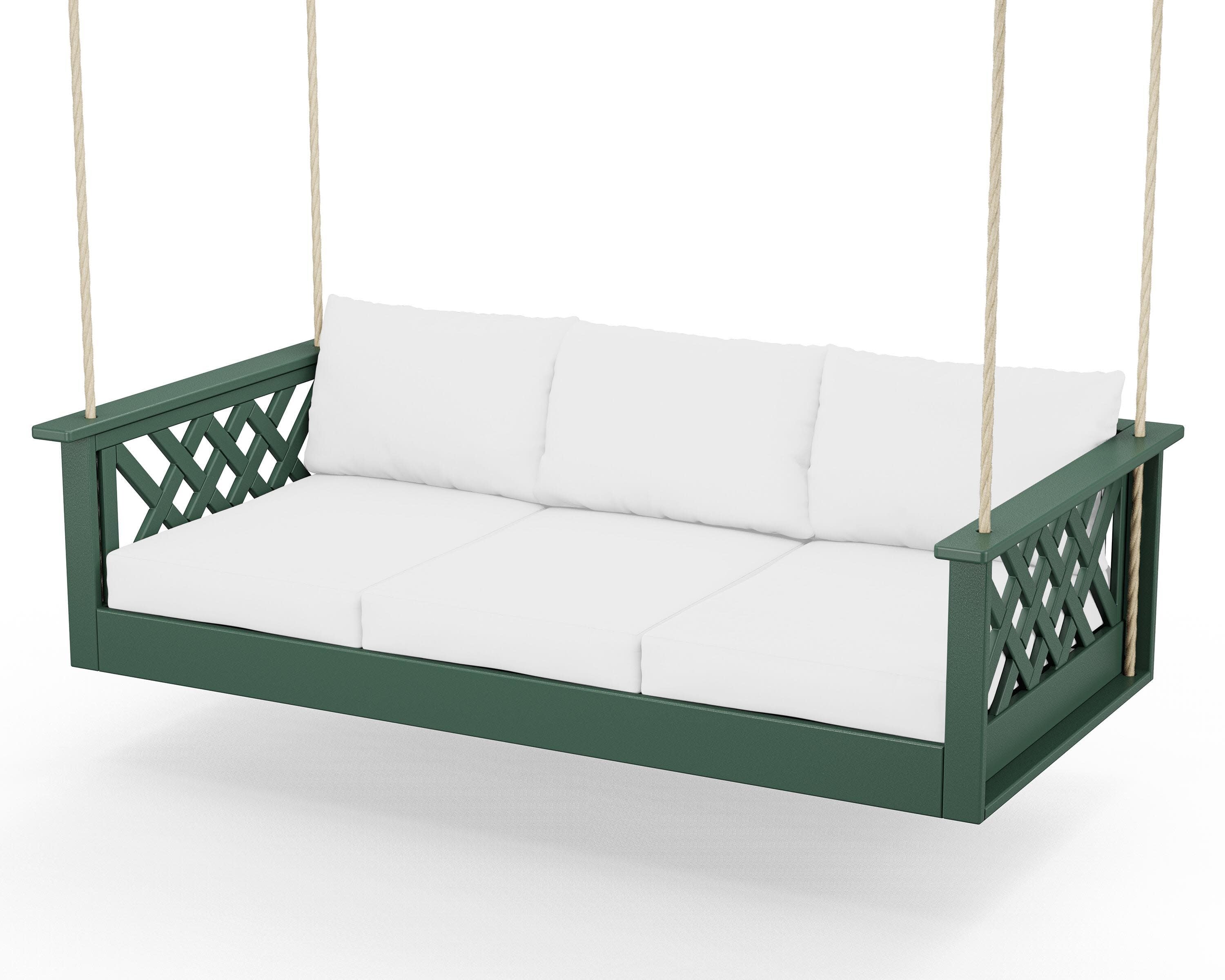 Wovendale Daybed Swing in Green / Natural