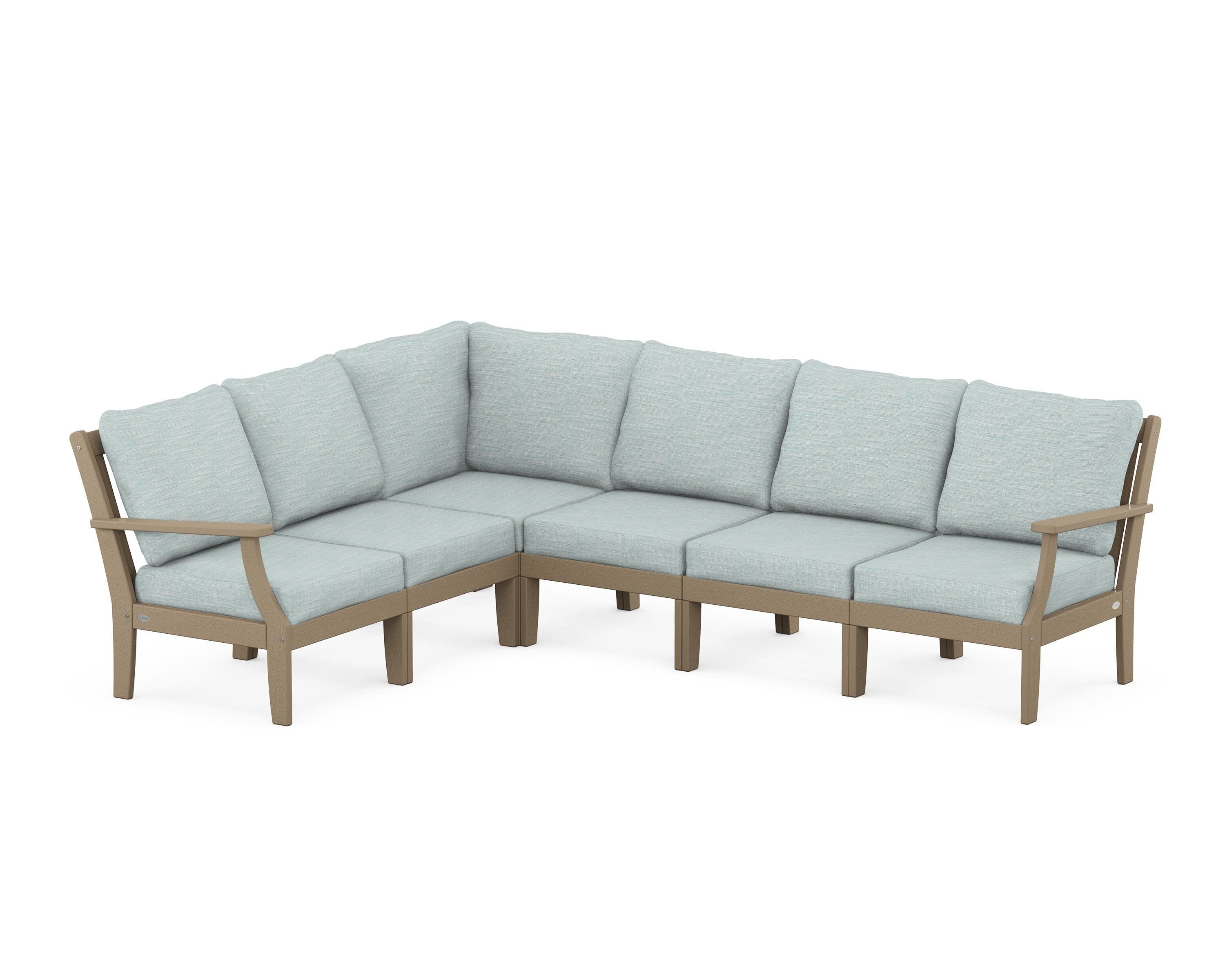 Braxton Modular 6-Piece Deep Seating Set in Vintage Sahara / Soothe Mist