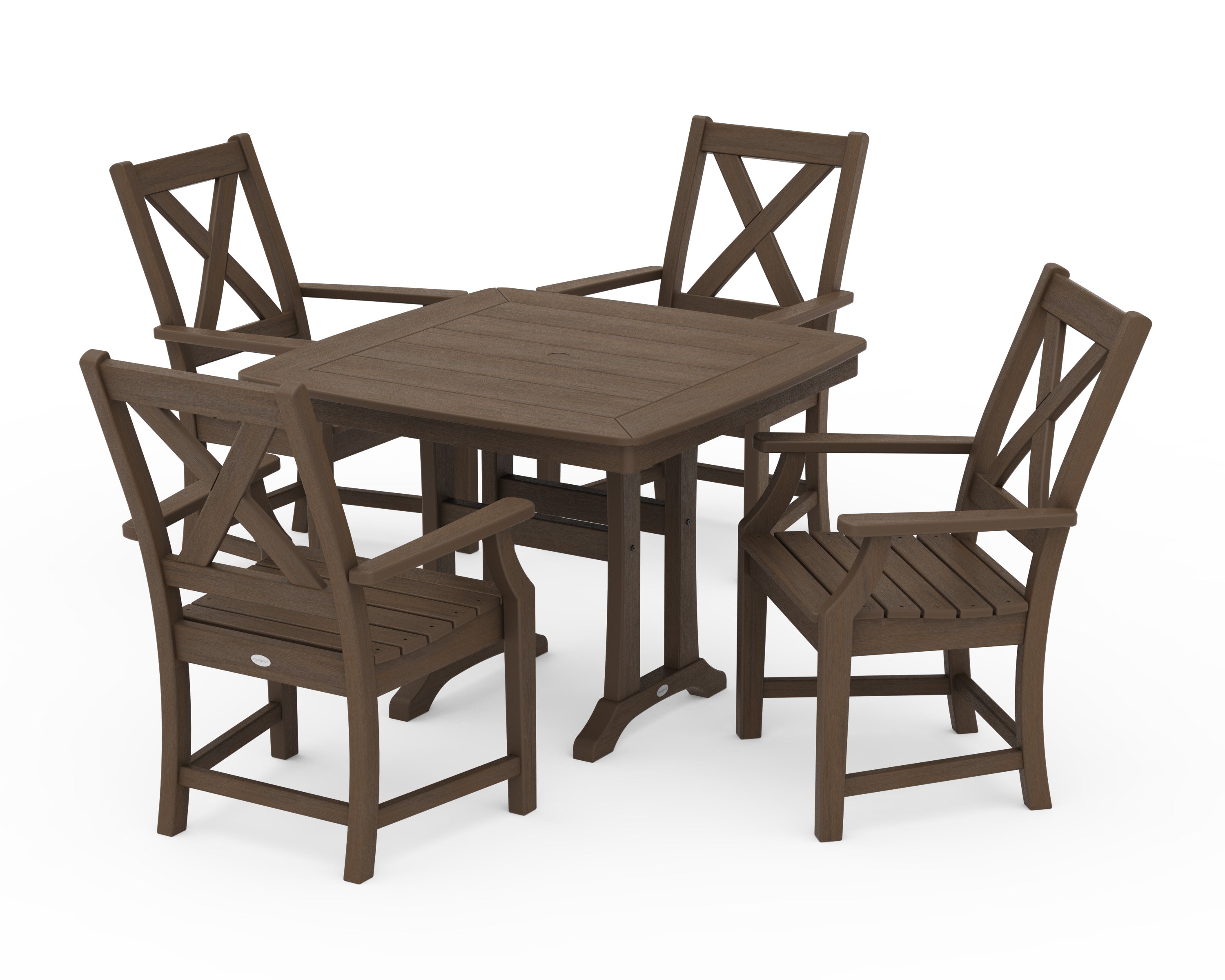 Braxton 5-Piece Dining Set with Trestle Legs in Kona