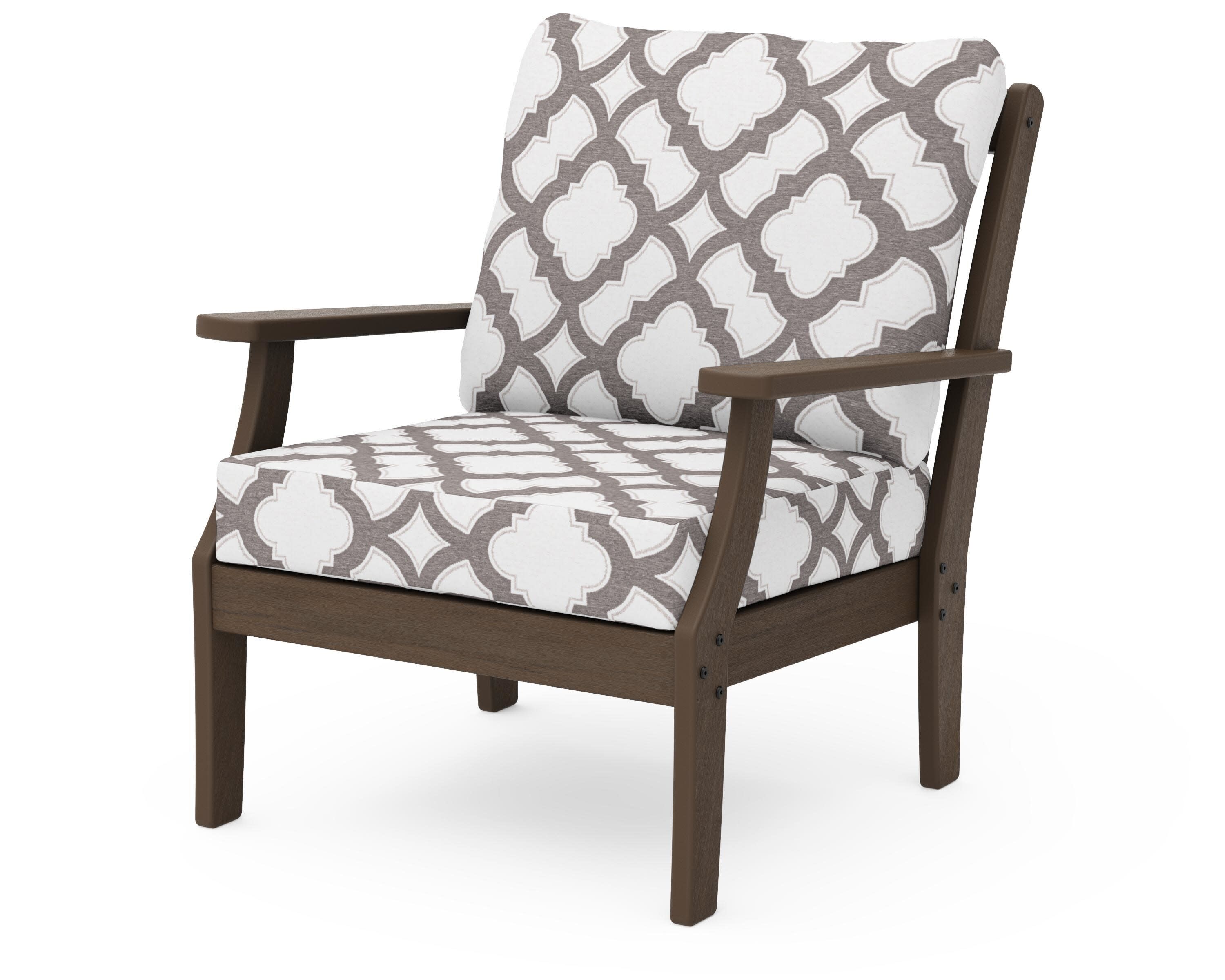 Braxton Deep Seating Chair in Kona / Trellis Grey Mist