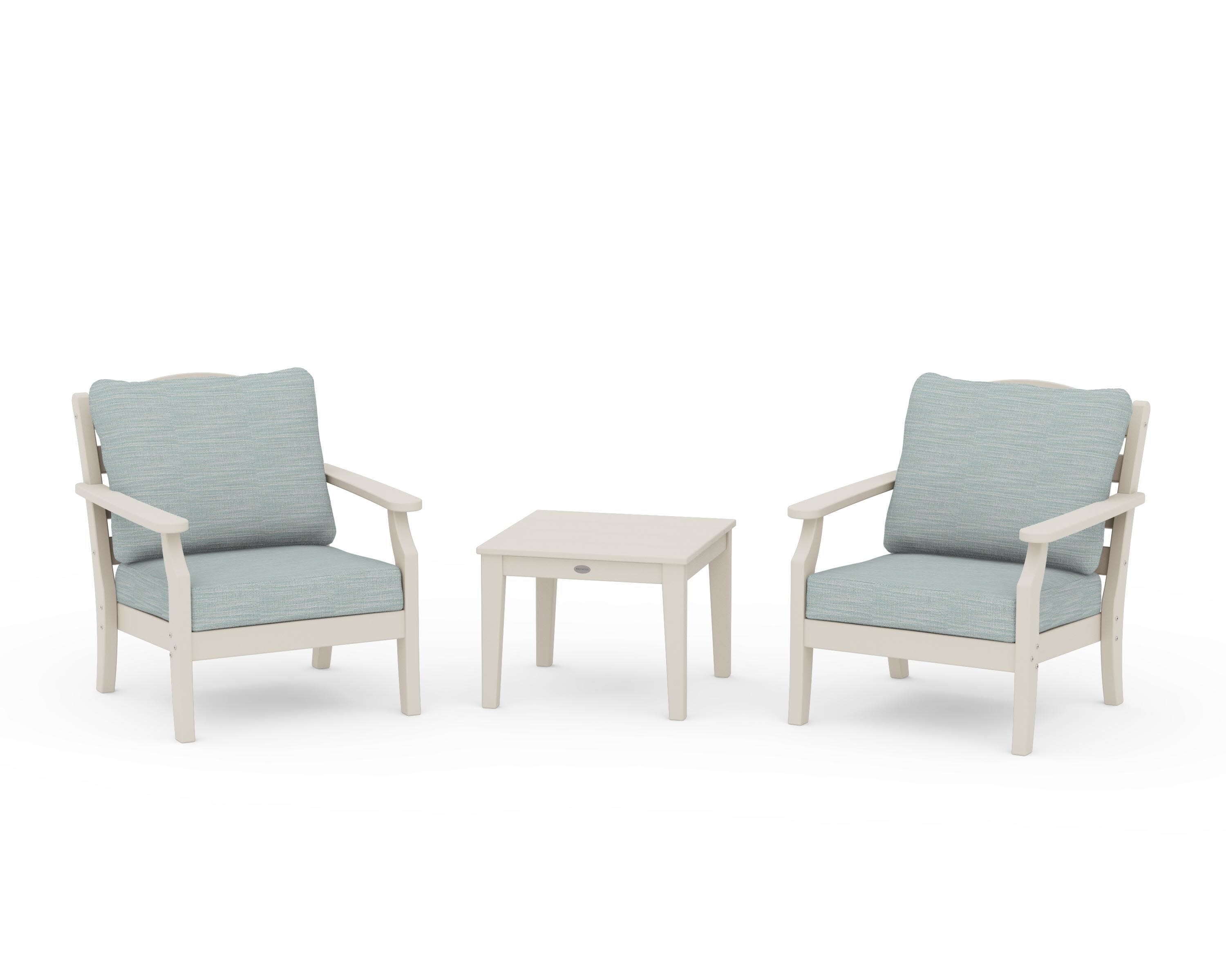 Savannah 3-Piece Deep Seating Set in Sand / Soothe Mist