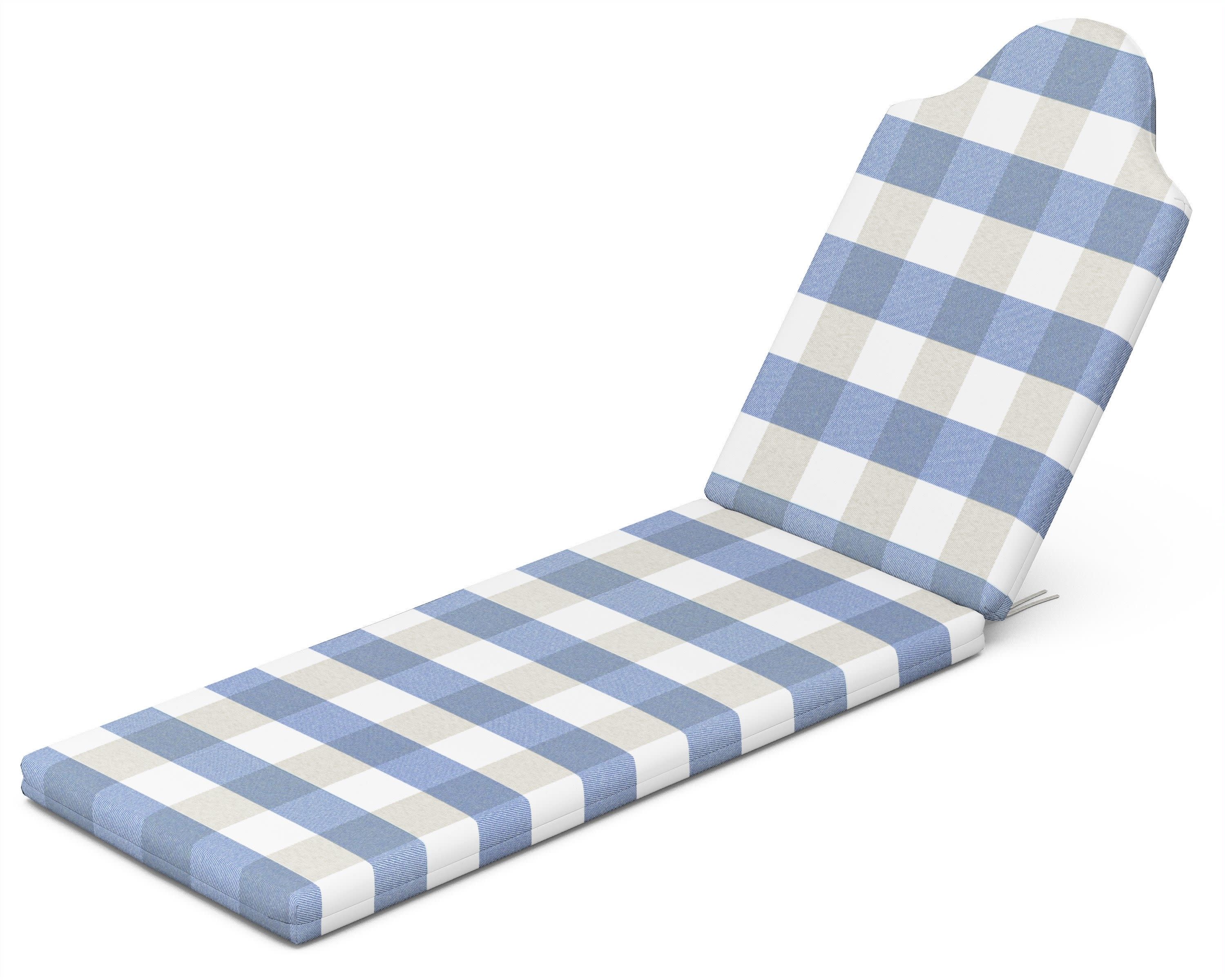 Chaise Cushion in Buffalo Plaid Sky Blue