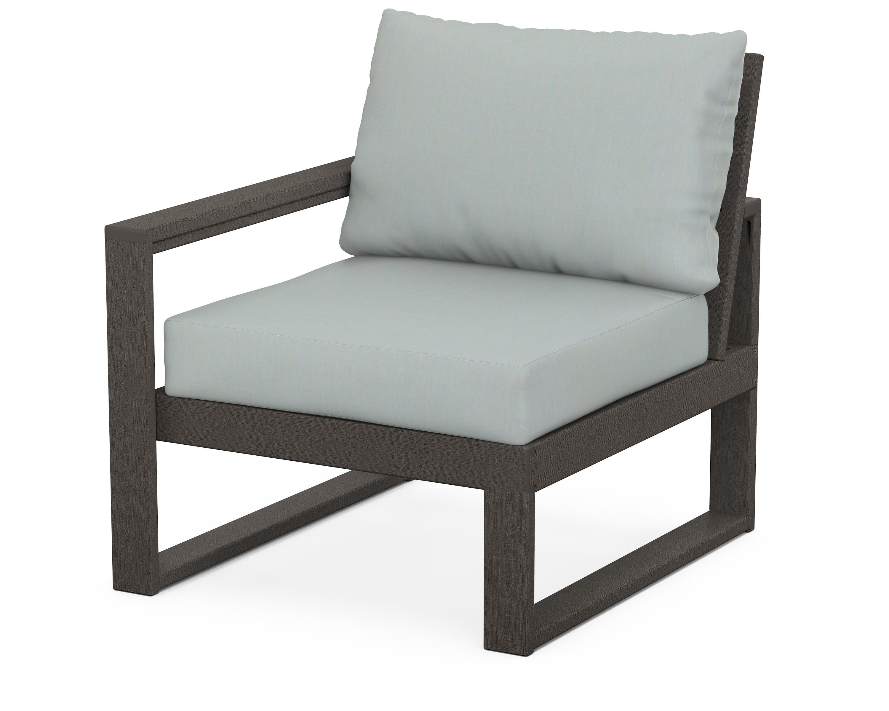 EDGE Modular Left Arm Chair in Vintage Coffee / Spa