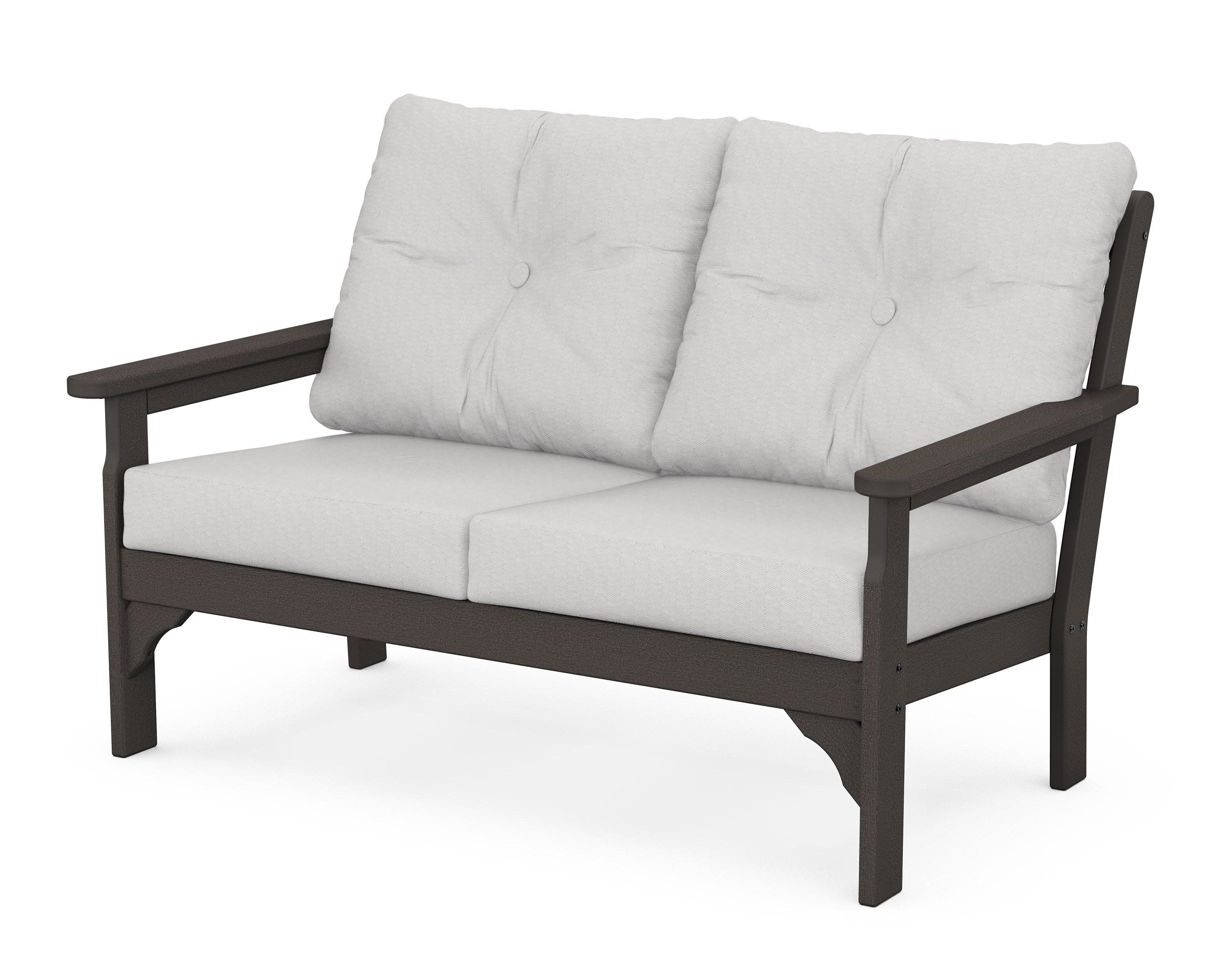 Vineyard Deep Seating Loveseat in Vintage Coffee / Diamond in the Rough
