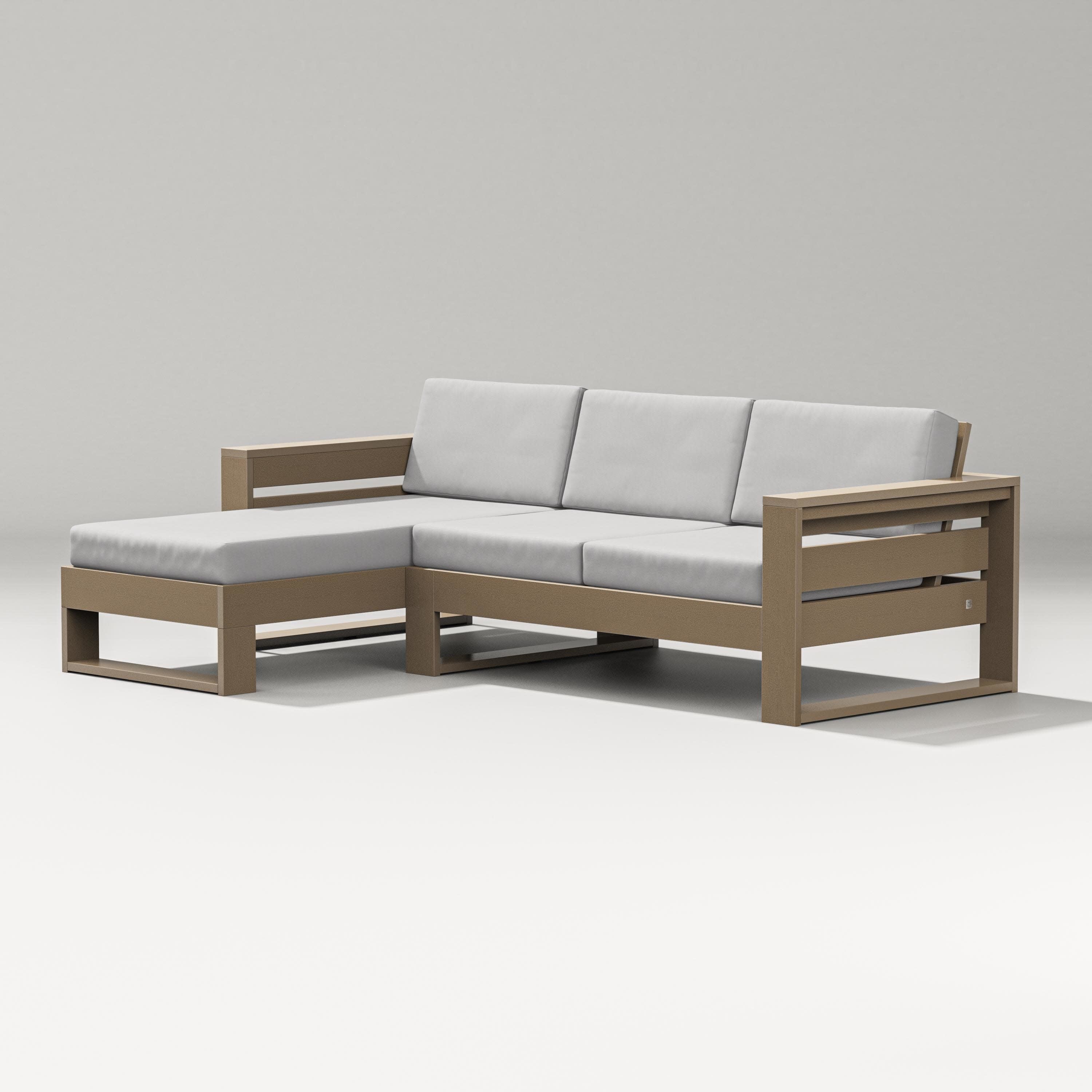 Latitude Left Chaise Sectional in Vintage Sahara / Diamond in the Rough