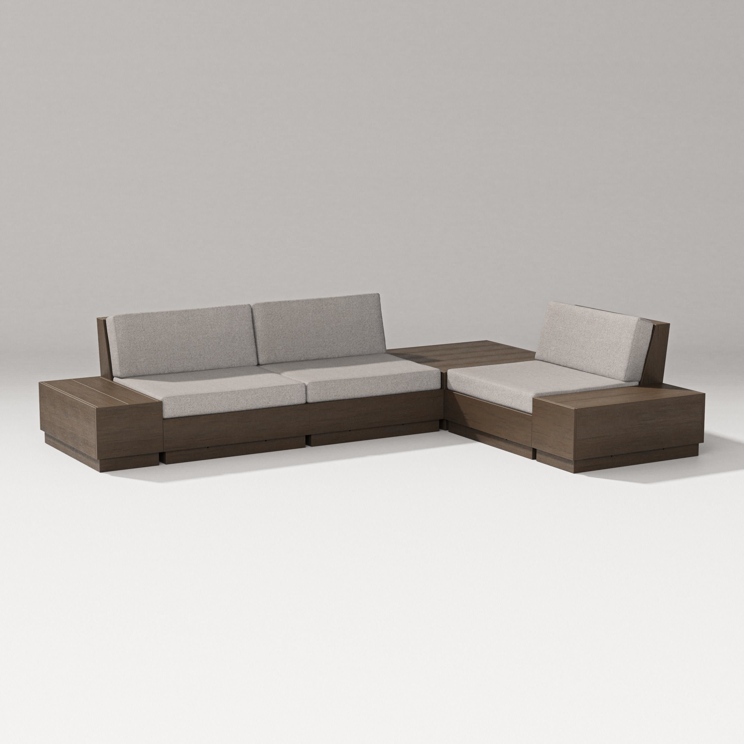 Elevate 6-Piece Corner Sectional in Kona / Weathered Tweed