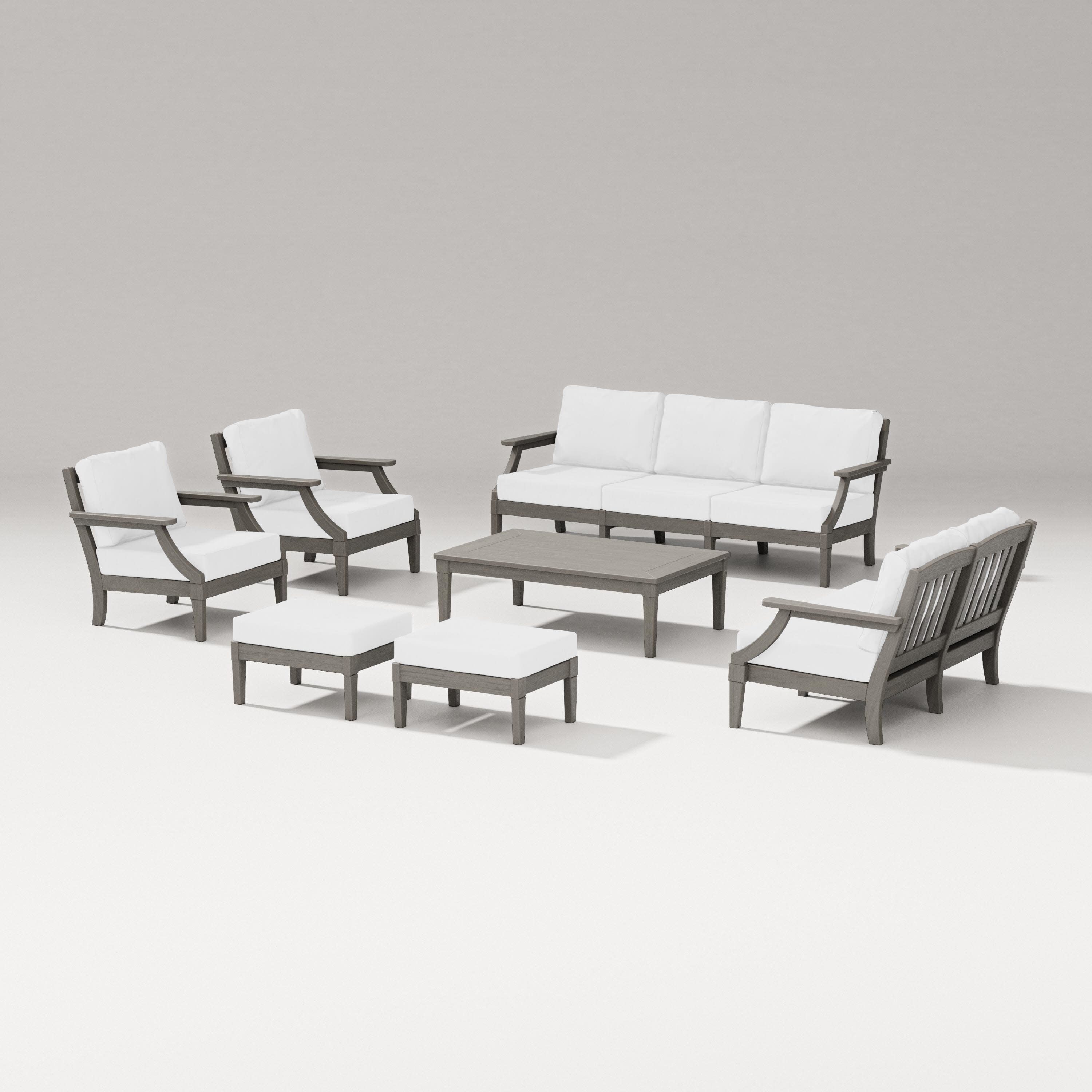 Estate 7-Piece Lounge Sofa Set in Driftwood / Natural