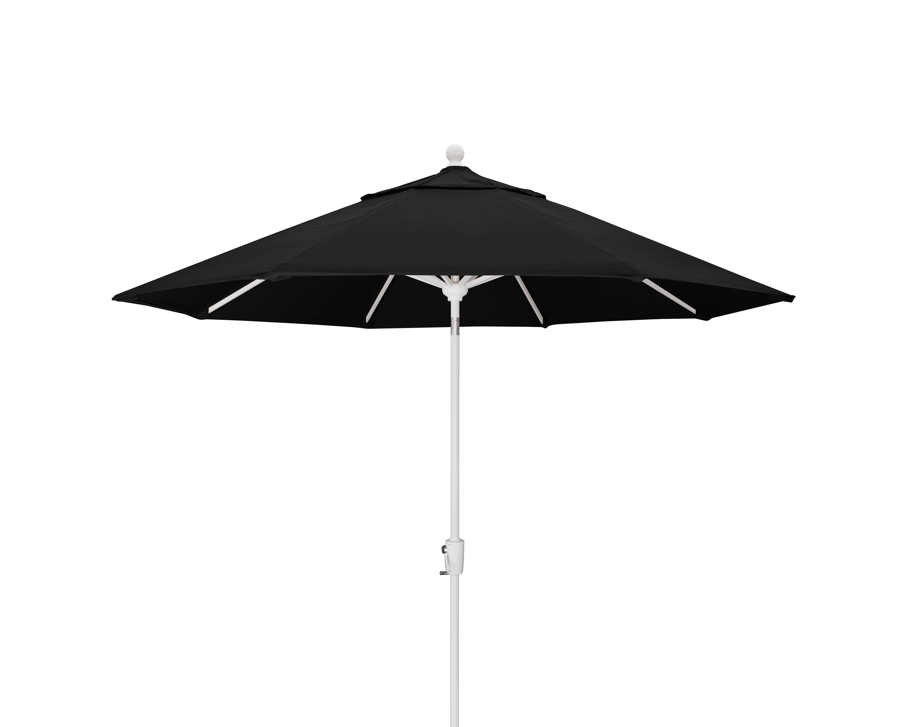 9' Tilt Market Umbrella & Base in White / Canvas Black