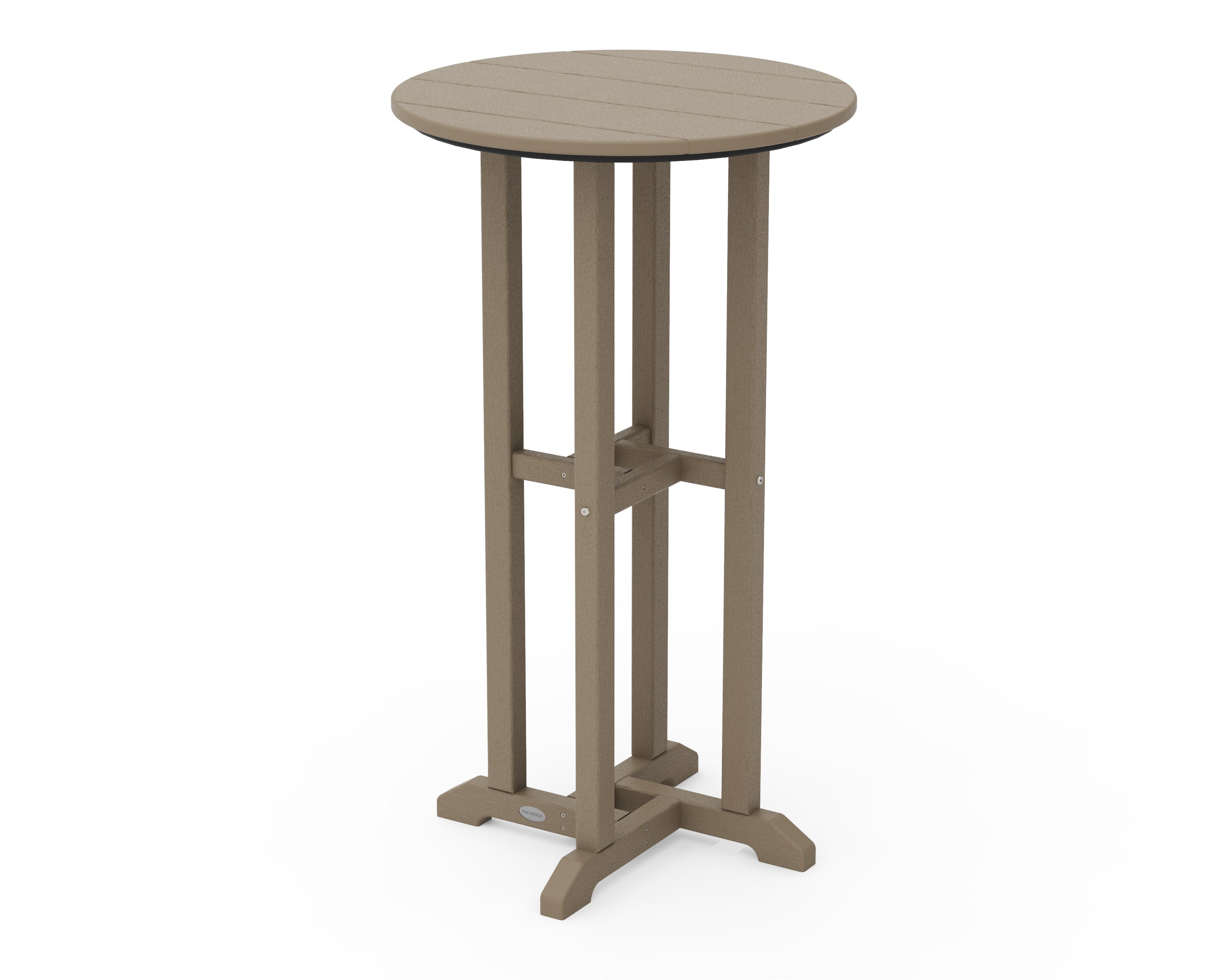 24" Round Farmhouse Bar Bistro Table in Vintage Sahara