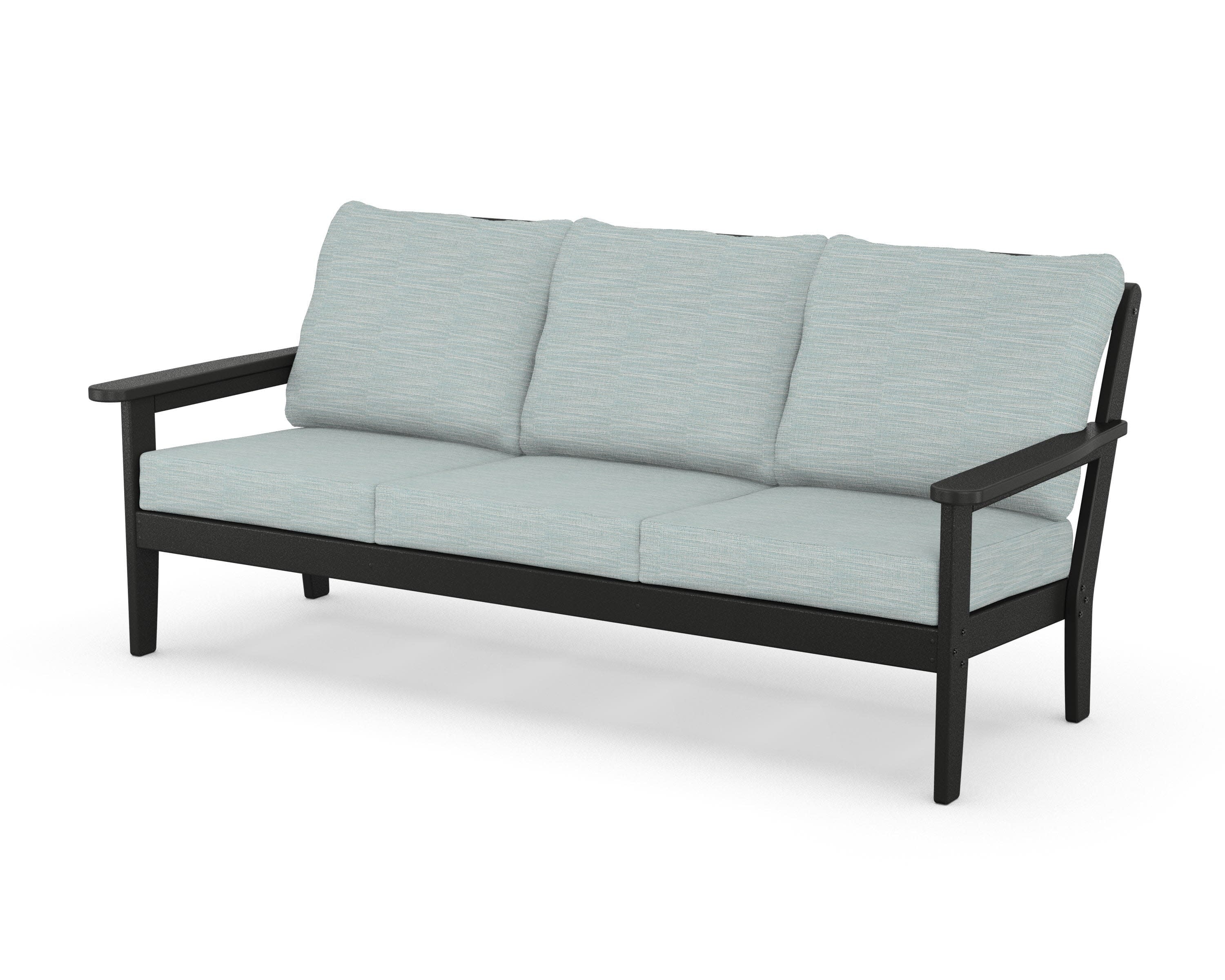 Cottage Deep Seating Sofa in Black / Soothe Mist
