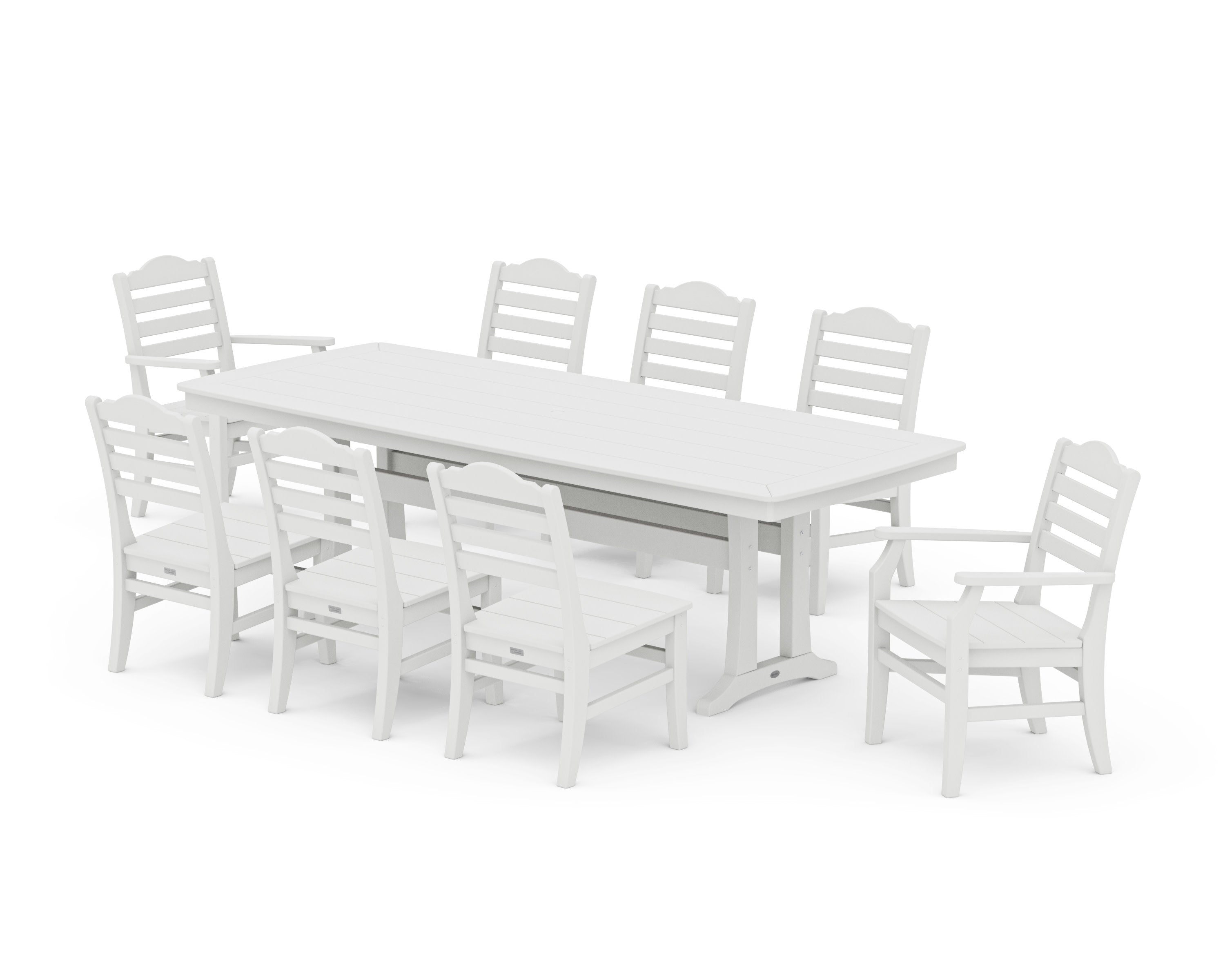 Savannah 9-Piece Dining Set with Trestle Legs in Vintage White