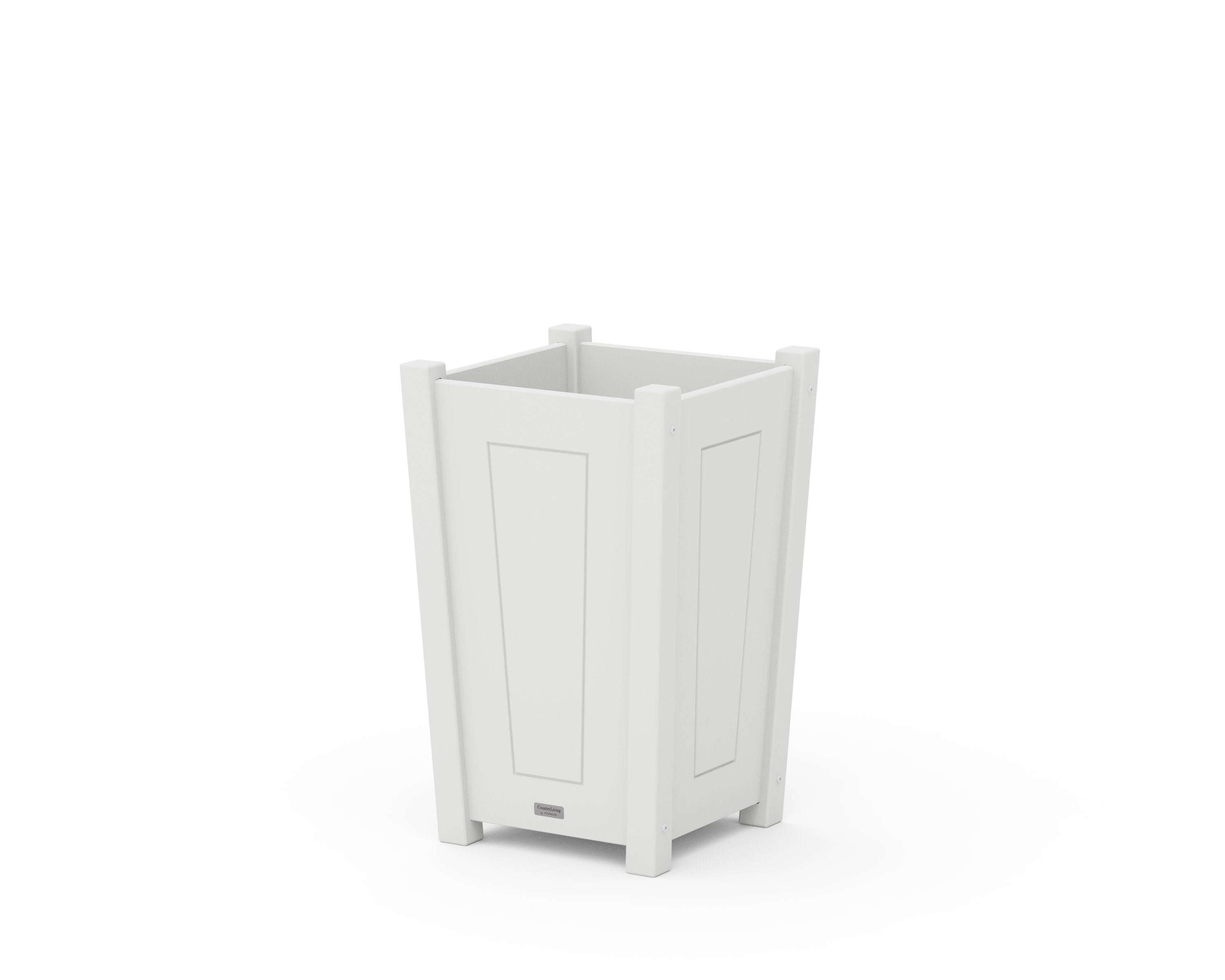 Country Living Tapered Square Short Planter Box in White