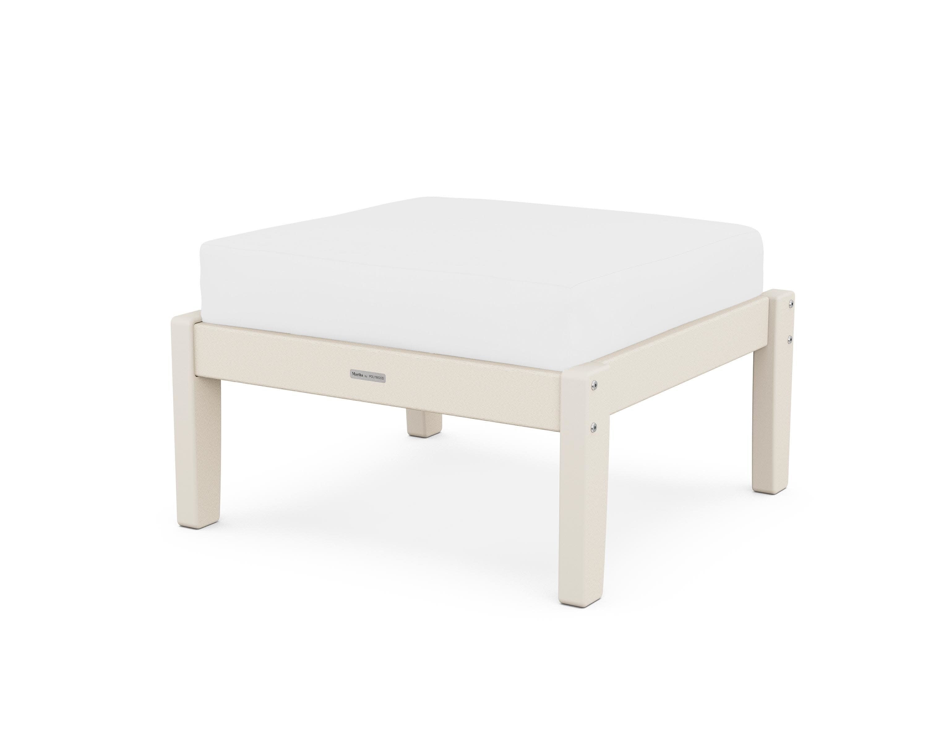 Chinoiserie Deep Seating Ottoman in Sand / Natural