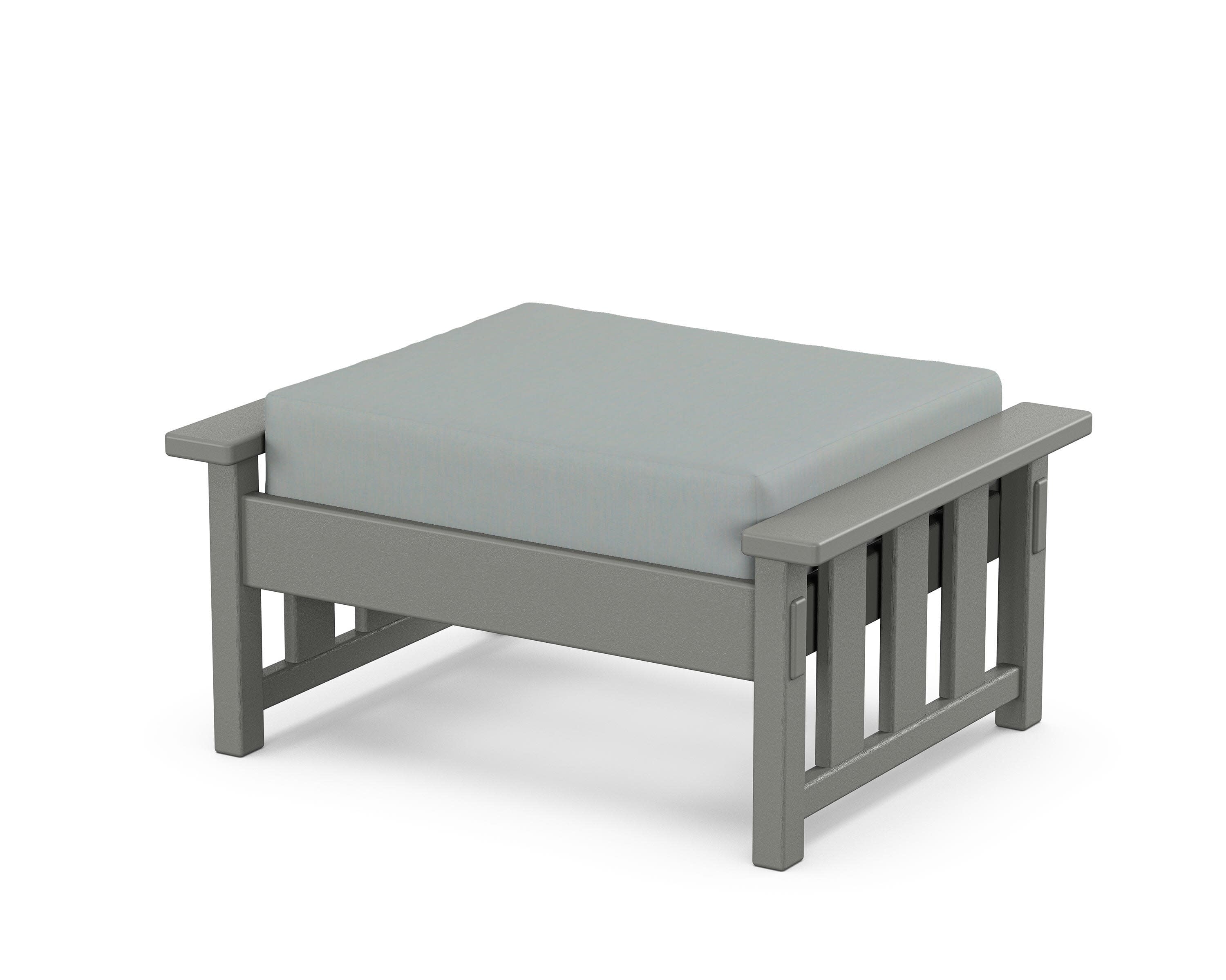 Acadia Deep Seating Ottoman in Slate Grey / Spa