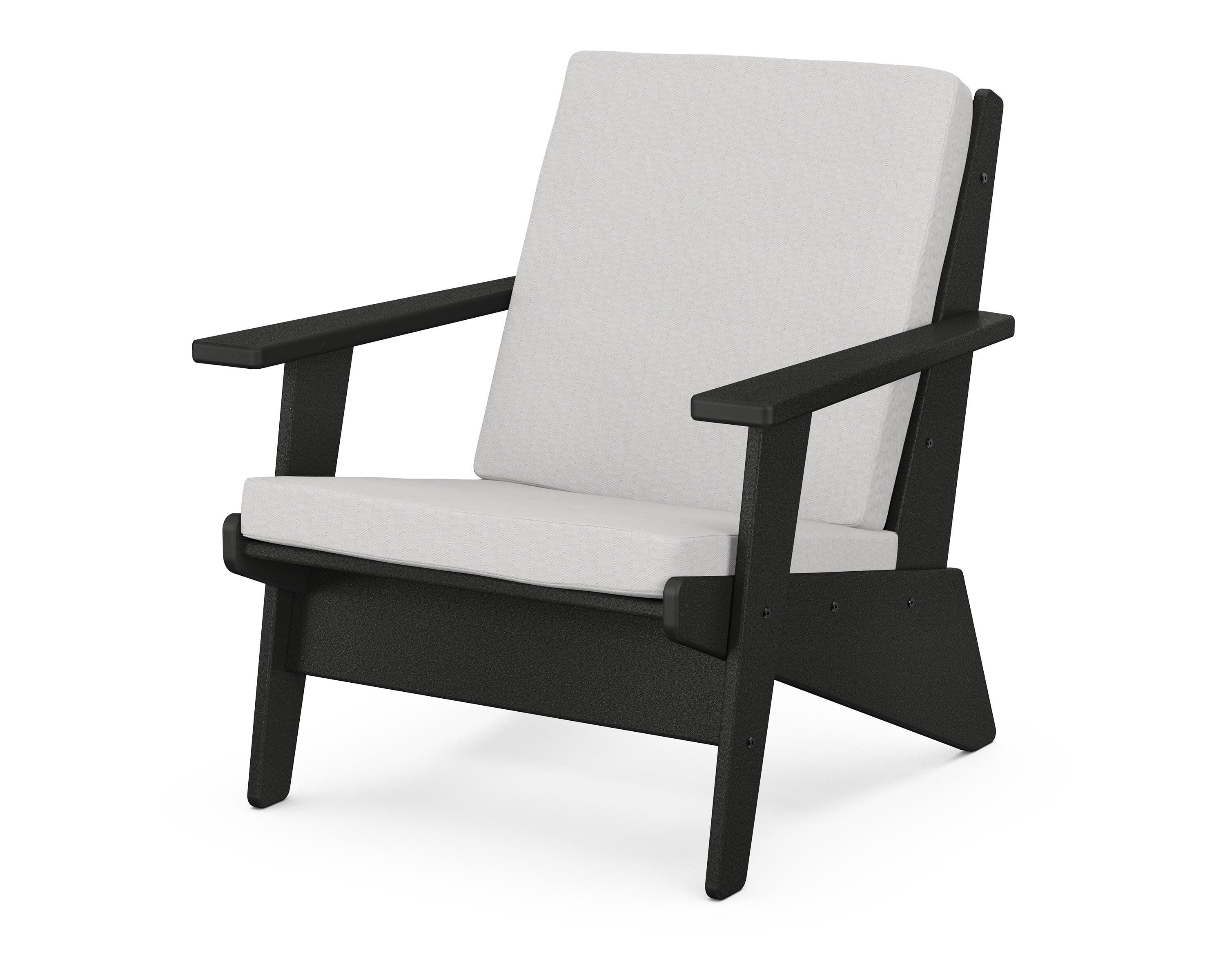 Riviera Modern Lounge Chair in Black / Diamond in the Rough