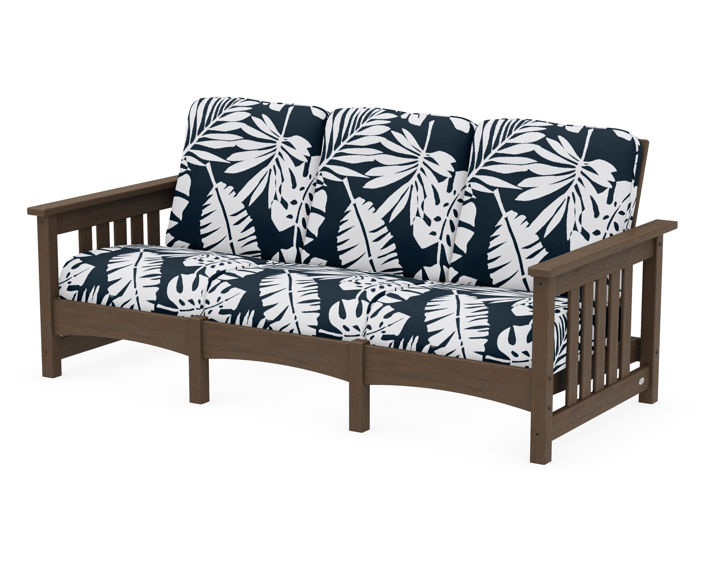 Club Mission Sofa in Kona / Leaf Marine Indigo