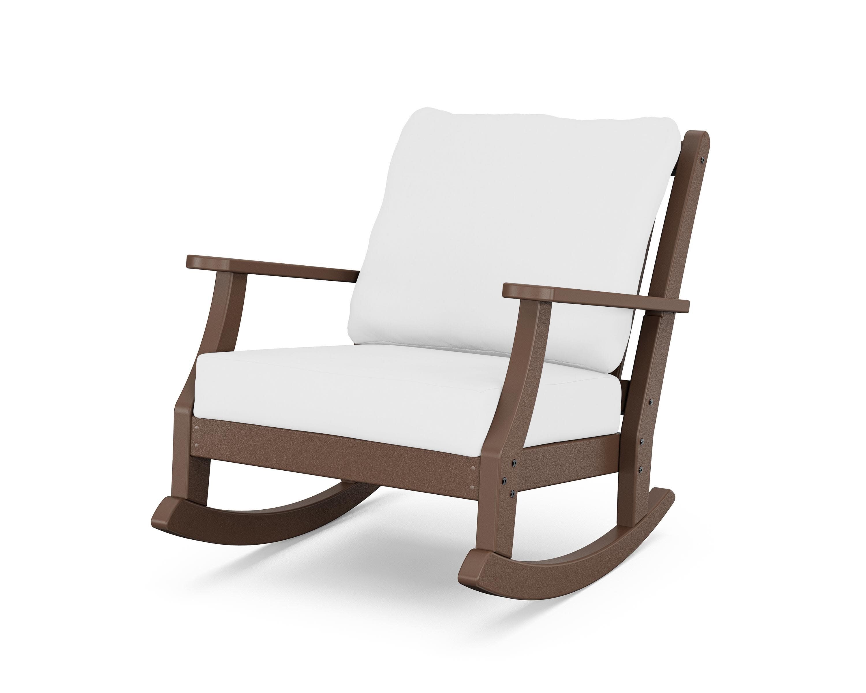 Wovendale Deep Seating Rocking Chair in Mahogany / Natural