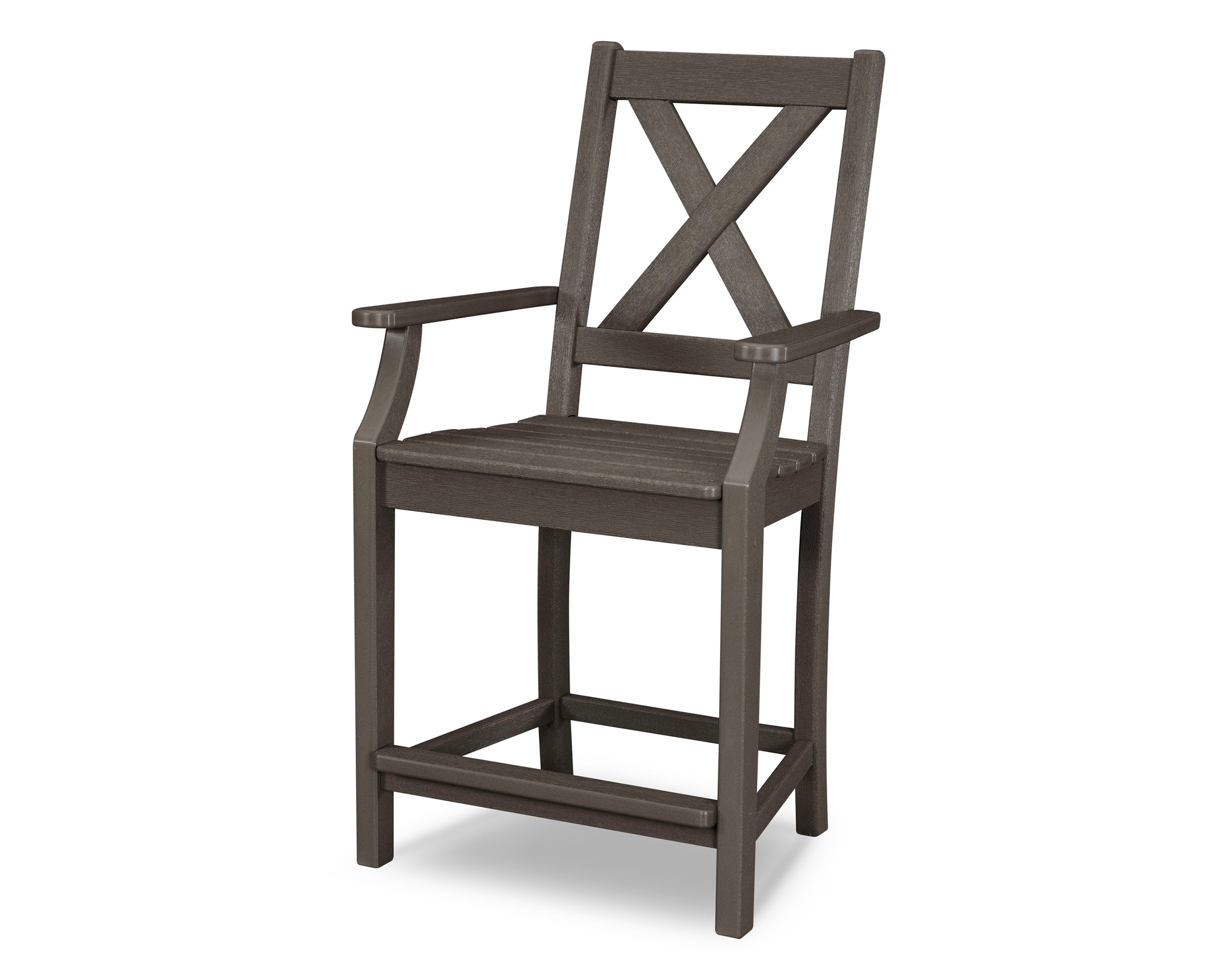 Braxton Counter Arm Chair in Vintage Coffee