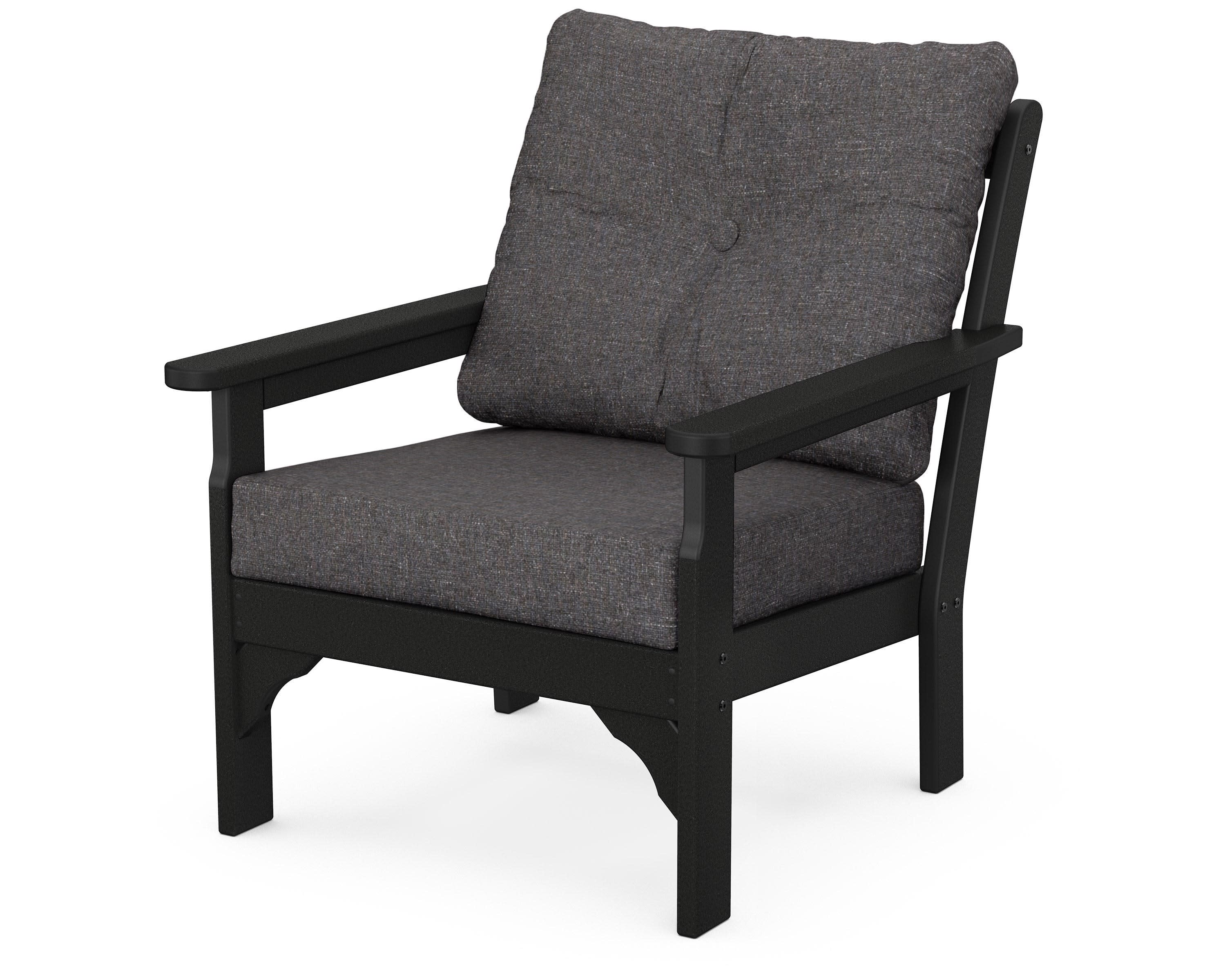 Vineyard Deep Seating Chair in Black / Ash Charcoal