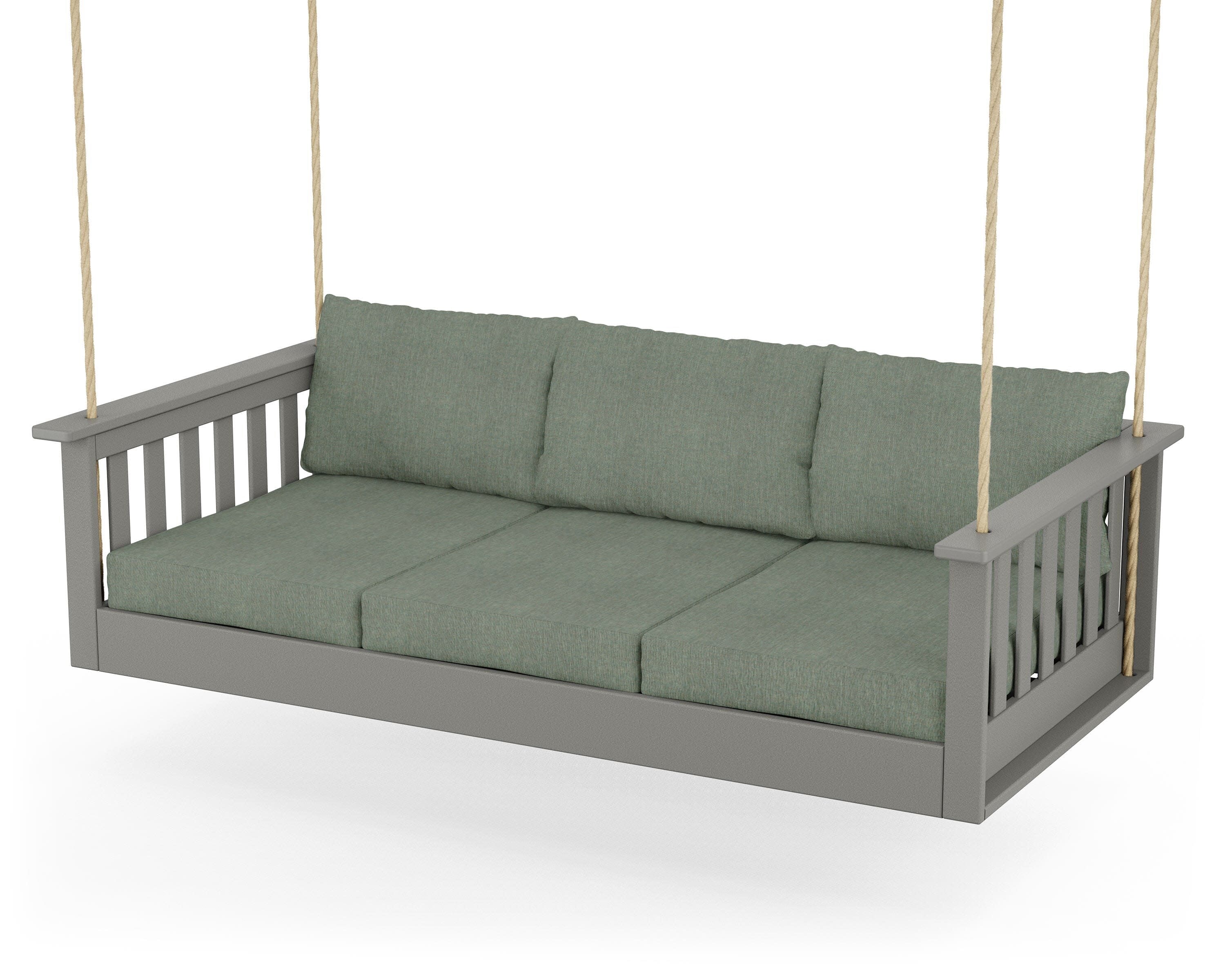 Vineyard Daybed Swing in Slate Grey / Cast Sage