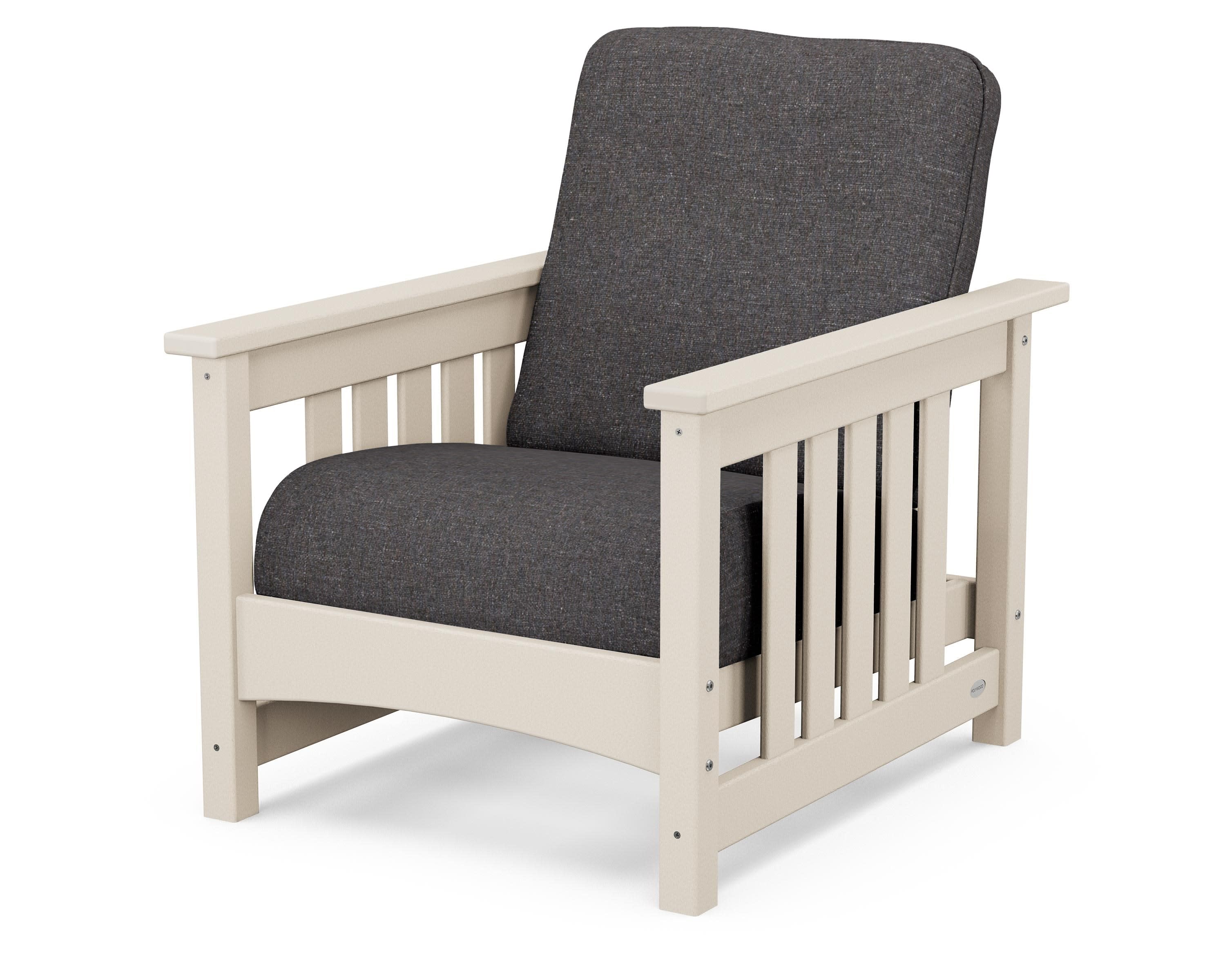 Club Mission Chair in Sand / Ash Charcoal
