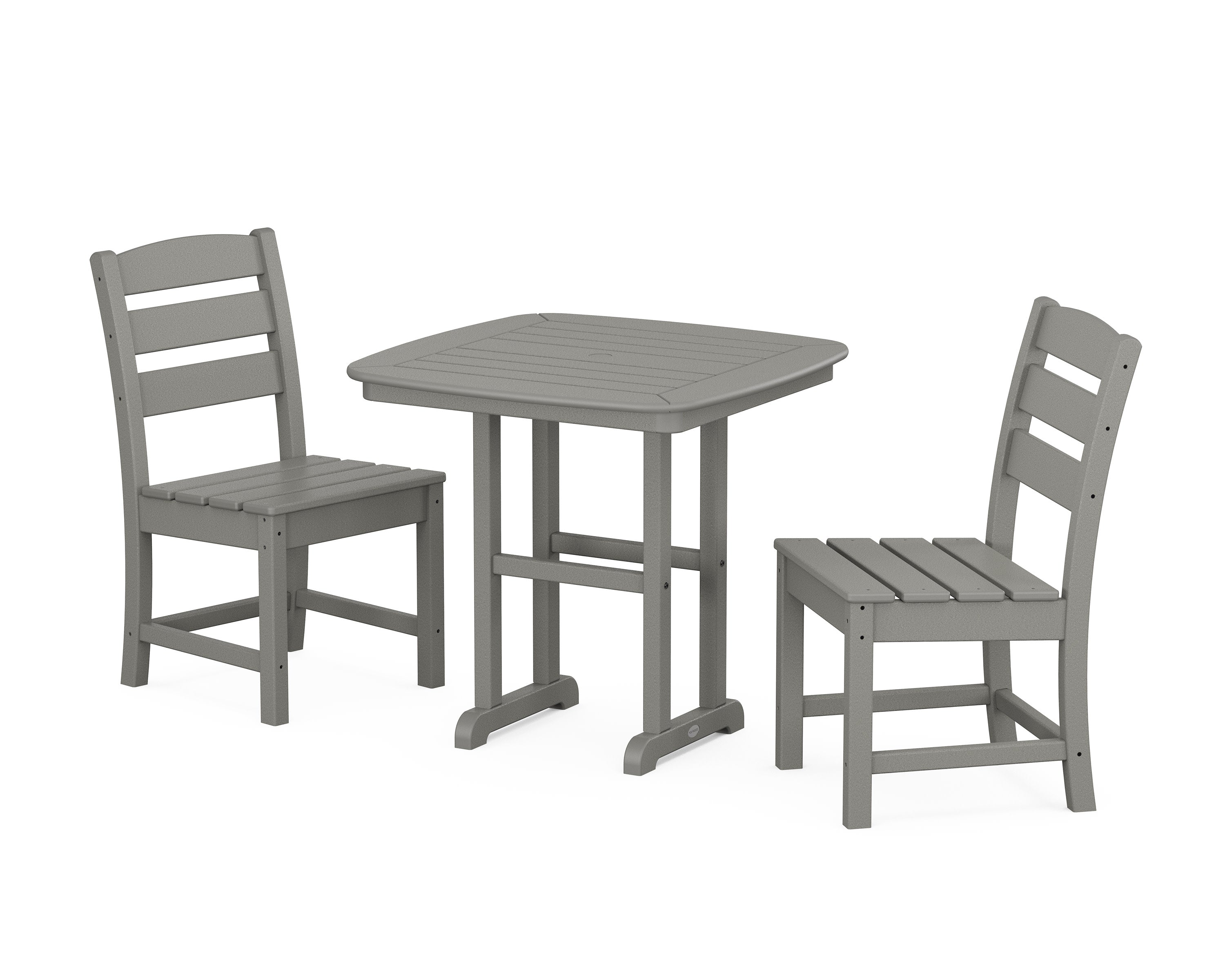 Lakeside Side Chair 3-Piece Dining Set in Slate Grey